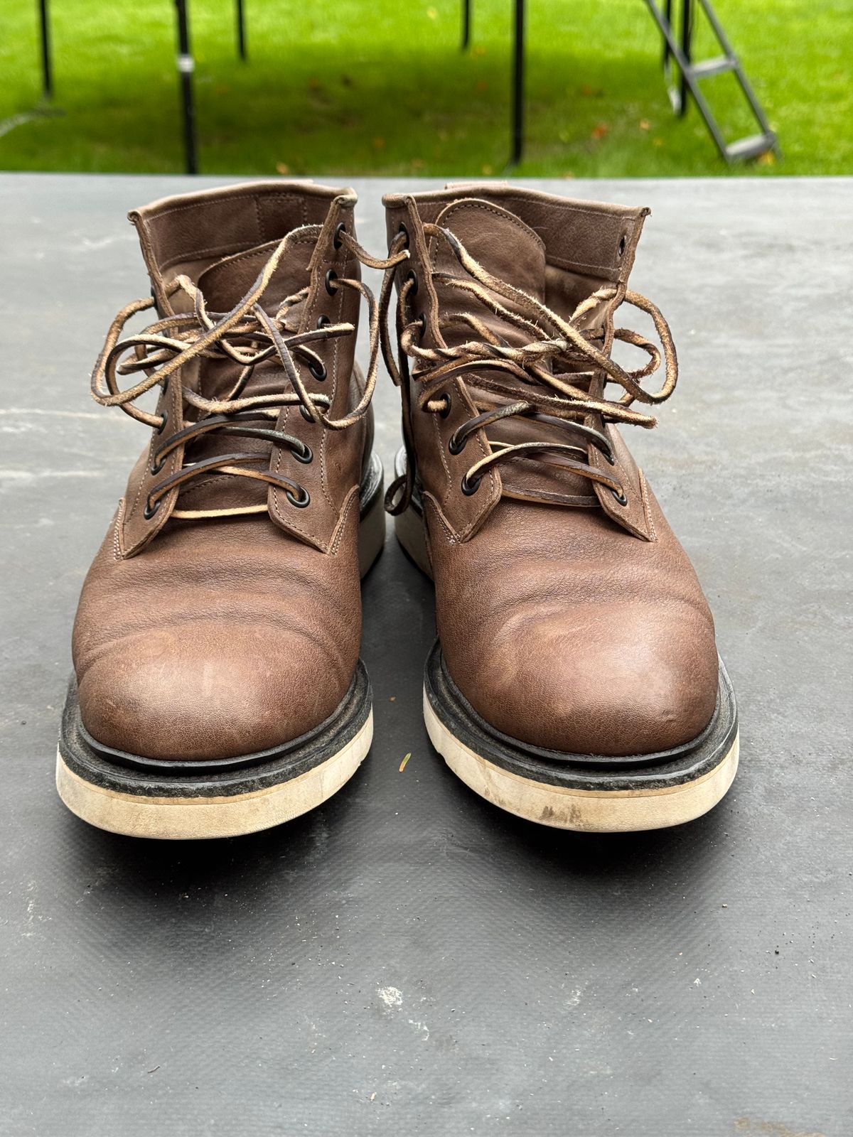 Photo by elliottjhill on November 4, 2025 of the Viberg Scout Boot in Asfalto Washed Kangaroo.