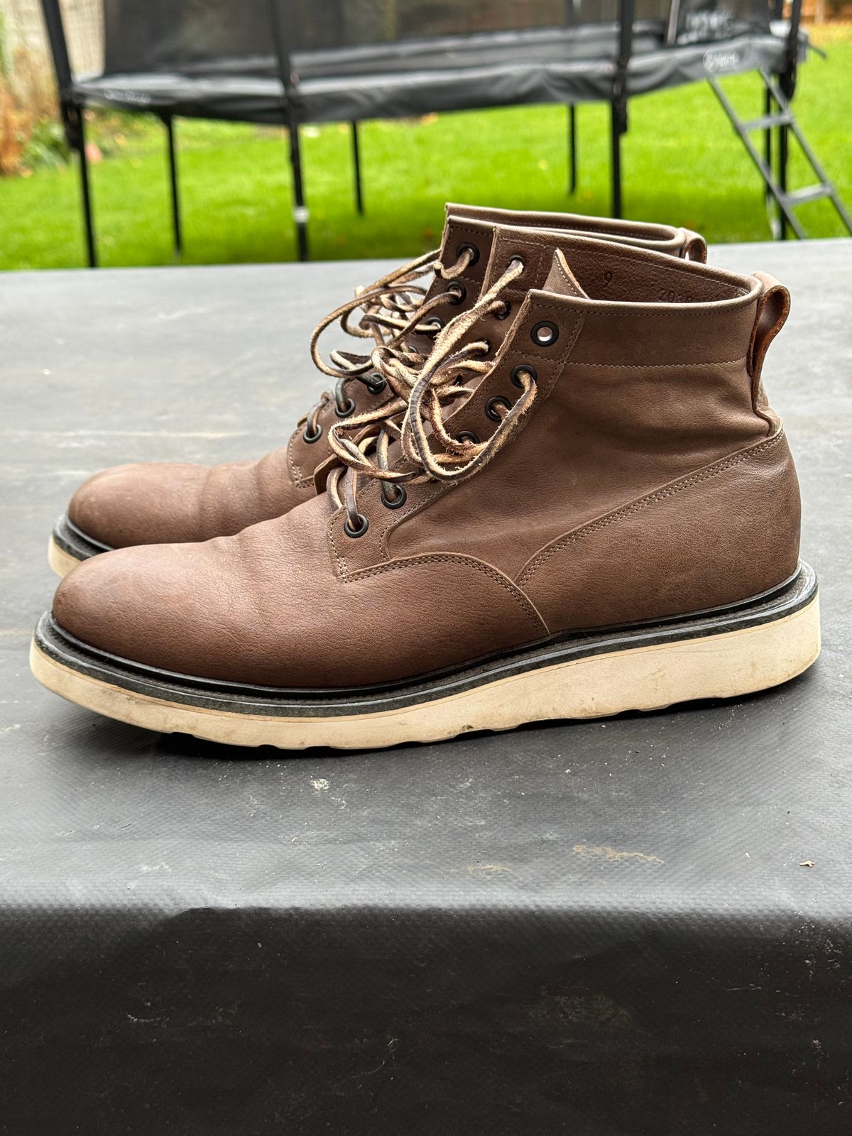 Photo by elliottjhill on November 4, 2025 of the Viberg Scout Boot in Asfalto Washed Kangaroo.