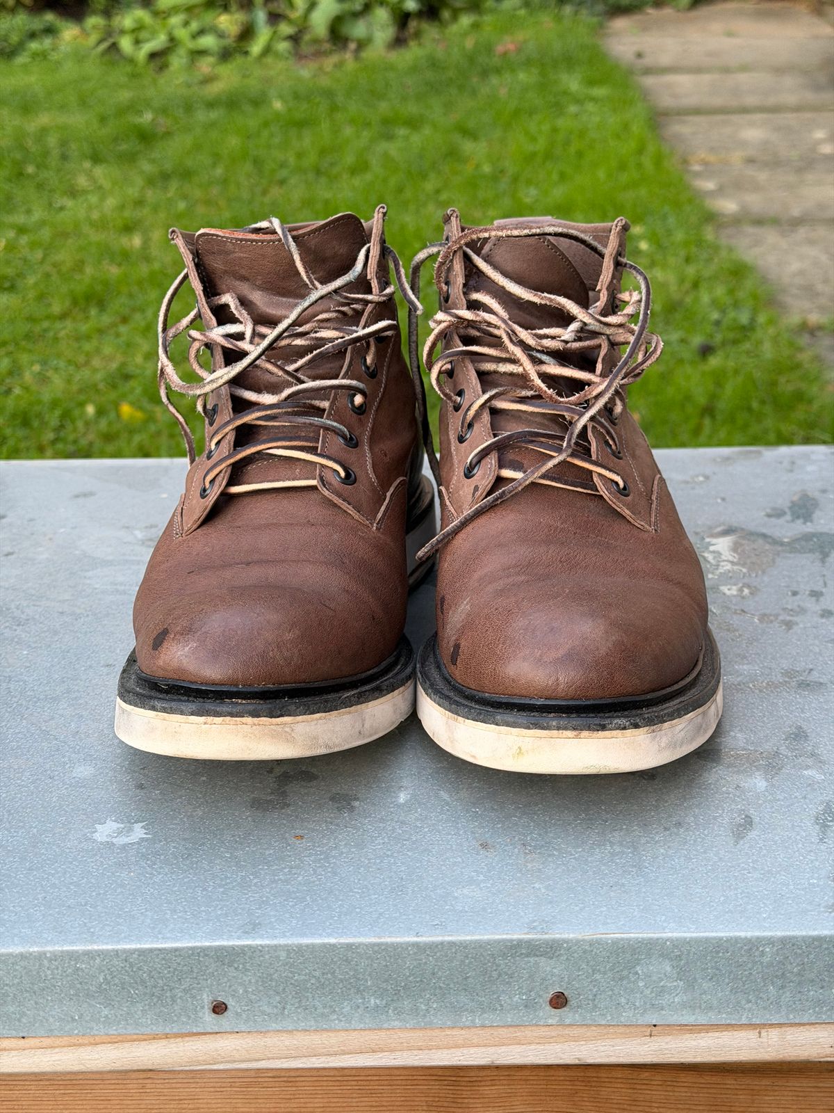Photo by elliottjhill on December 2, 2025 of the Viberg Scout Boot in Asfalto Washed Kangaroo.