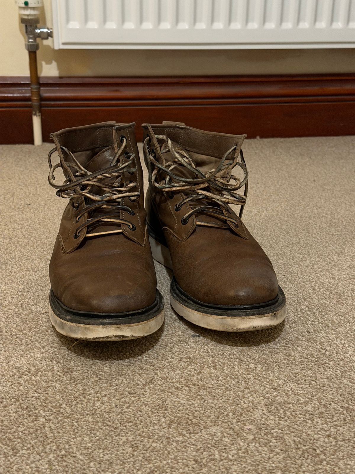 Photo by elliottjhill on February 5, 2026 of the Viberg Scout Boot in Asfalto Washed Kangaroo.