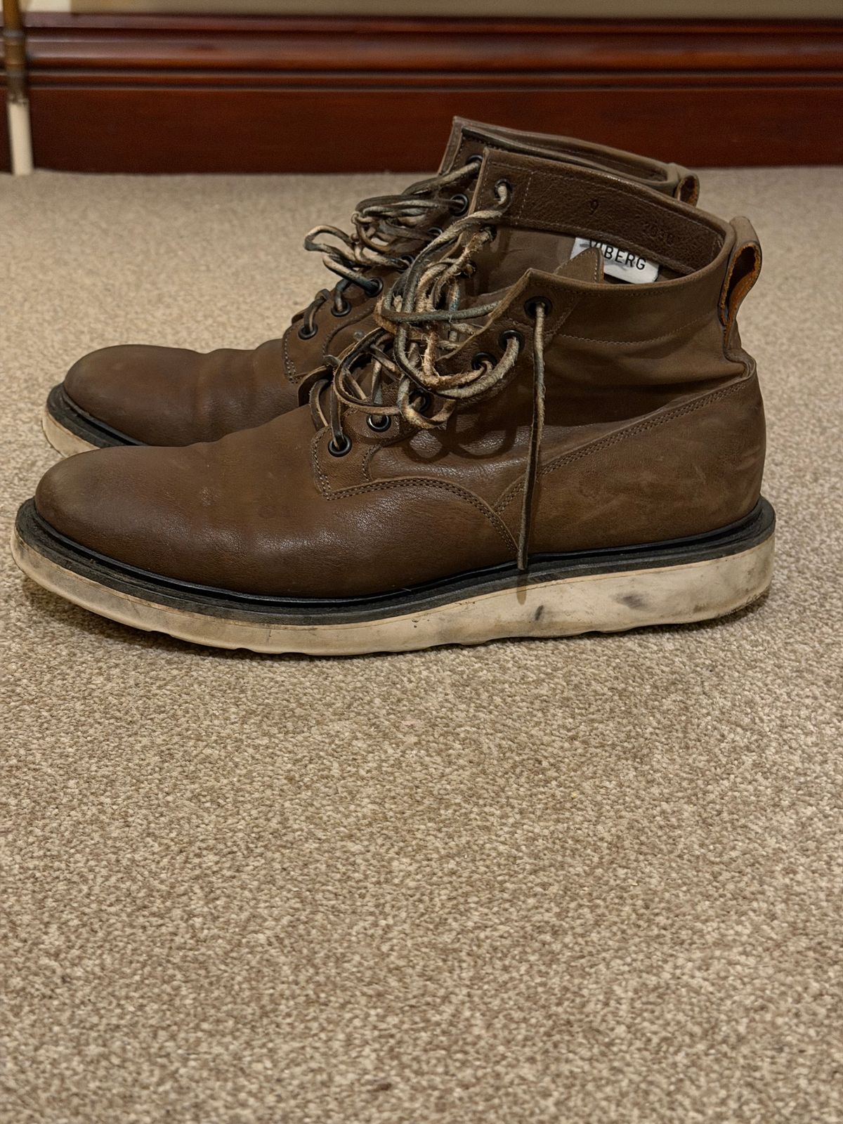Photo by elliottjhill on February 5, 2026 of the Viberg Scout Boot in Asfalto Washed Kangaroo.