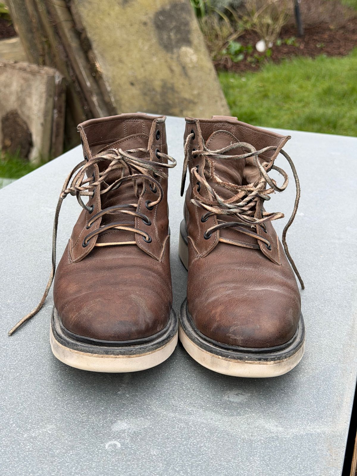 Photo by elliottjhill on March 1, 2026 of the Viberg Scout Boot in Asfalto Washed Kangaroo.