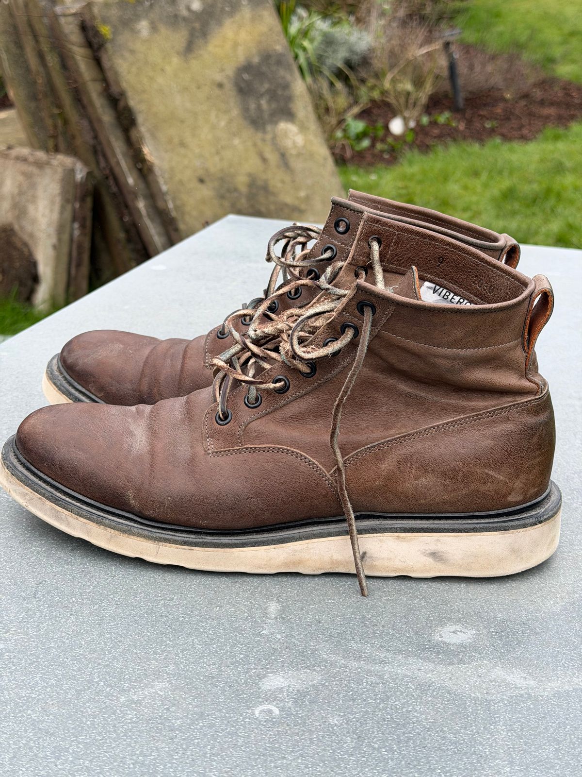 Photo by elliottjhill on March 1, 2026 of the Viberg Scout Boot in Asfalto Washed Kangaroo.