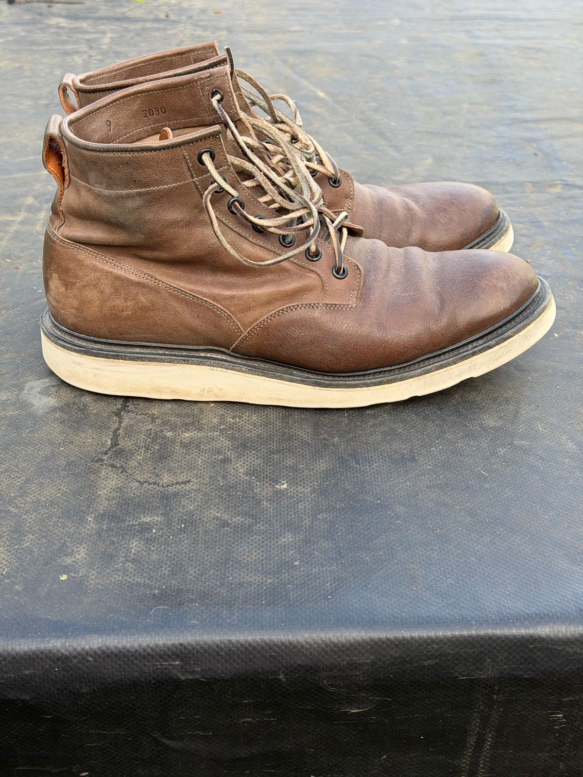 Photo by elliottjhill on March 28, 2026 of the Viberg Scout Boot in Asfalto Washed Kangaroo.