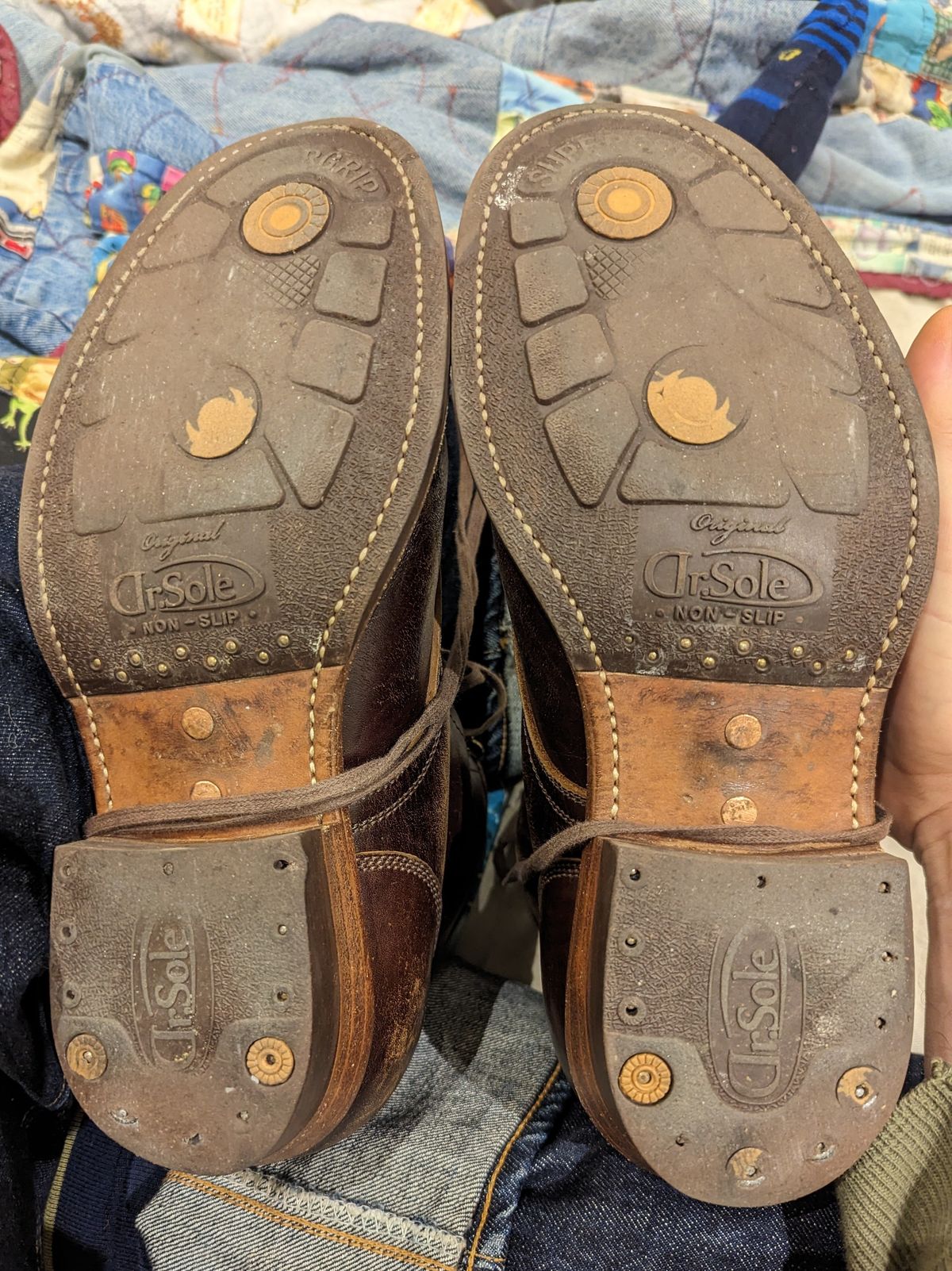 Photo by roger___af on January 29, 2023 of the Flame Panda Service Boot in Shinki Chocolate Antique Horsehide.