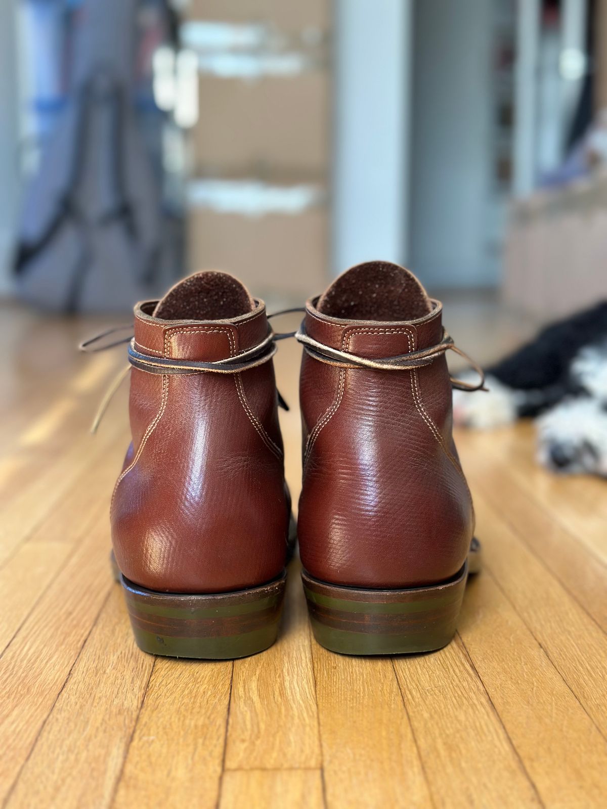 Photo by kosta on November 4, 2022 of the NF Bootmaker Milton Boot in J&FJ Baker Brown Russian Calf.