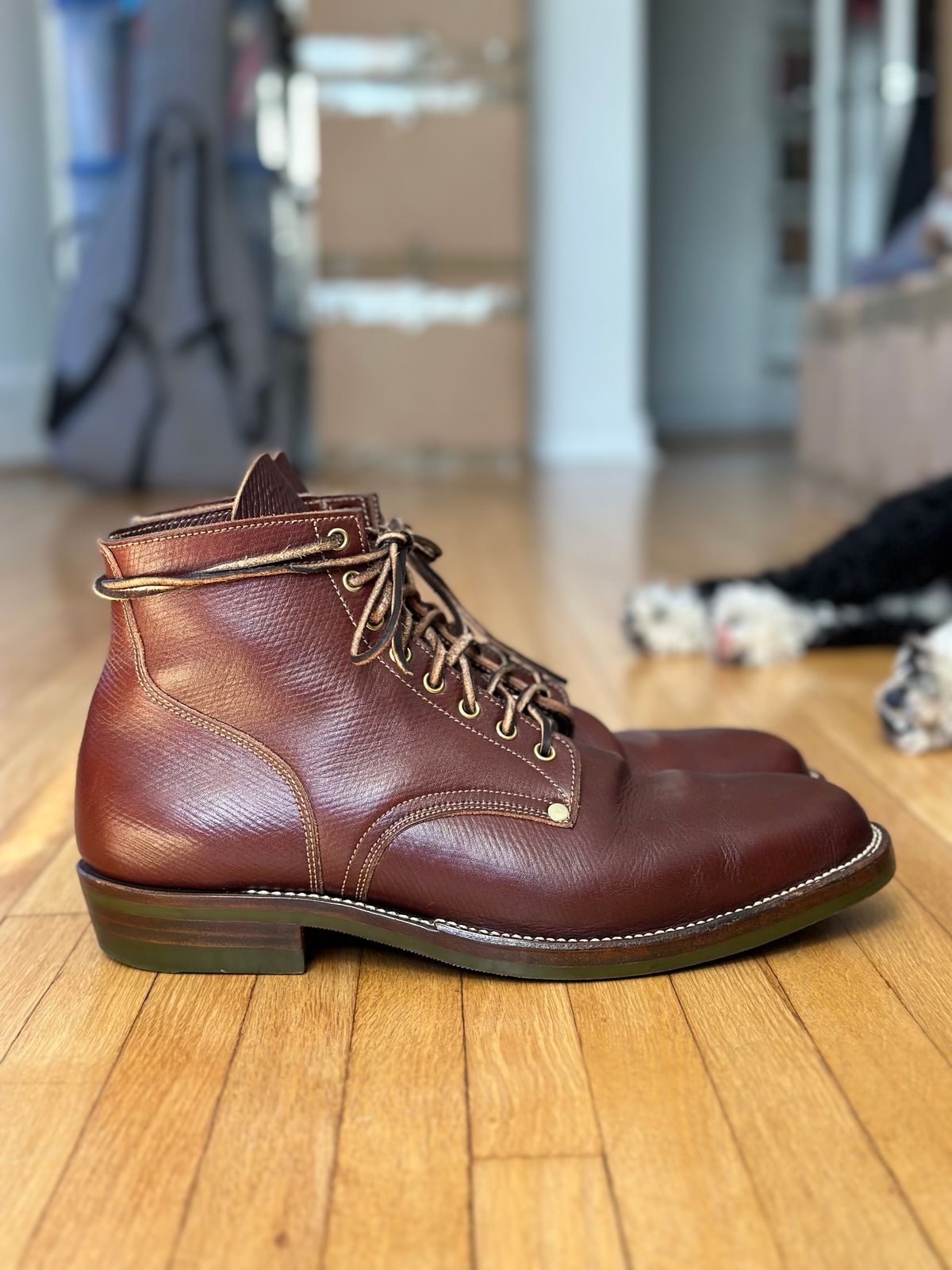 Photo by kosta on November 4, 2022 of the NF Bootmaker Milton Boot in J&FJ Baker Brown Russian Calf.