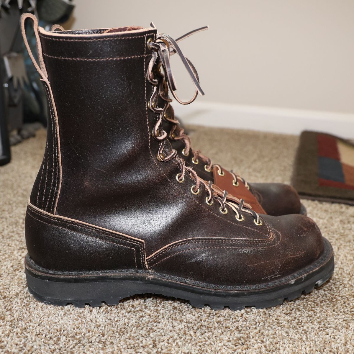 Photo by mfleeter on January 1, 2026 of the Nicks x Rose Anvil ND3 in Horween Brown Waxed Flesh.