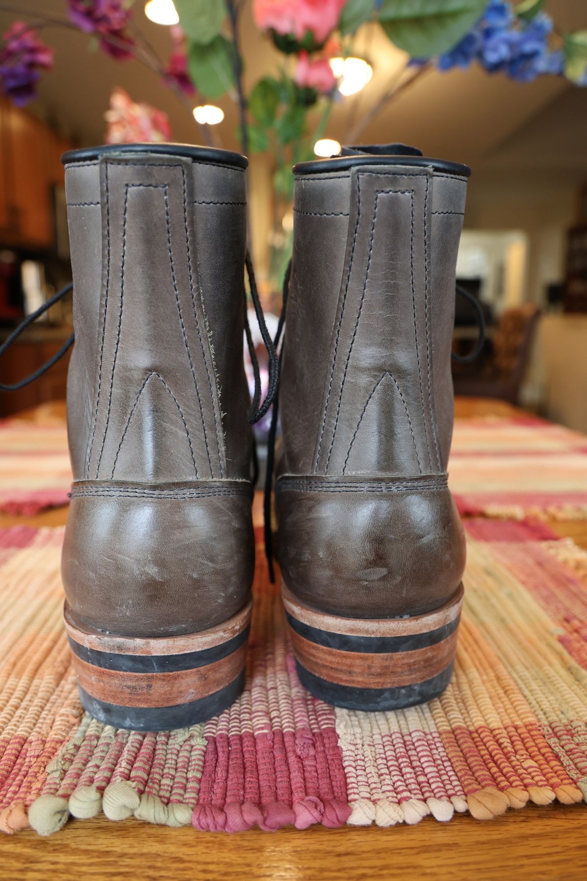 Photo by mfleeter on March 4, 2025 of the Frank's Boots Maxon in Horween Steel Predator.
