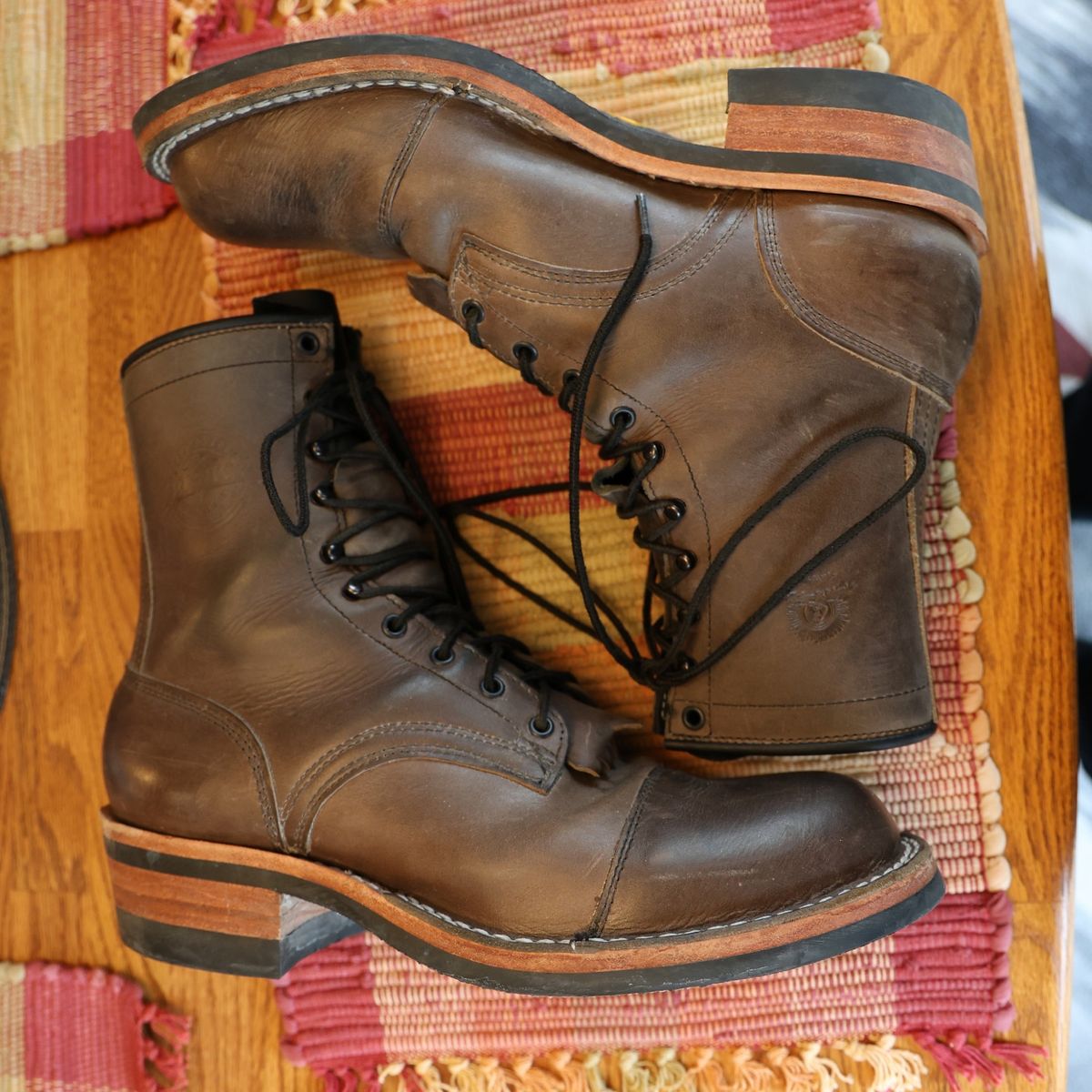 Photo by mfleeter on March 4, 2025 of the Frank's Boots Maxon in Horween Steel Predator.
