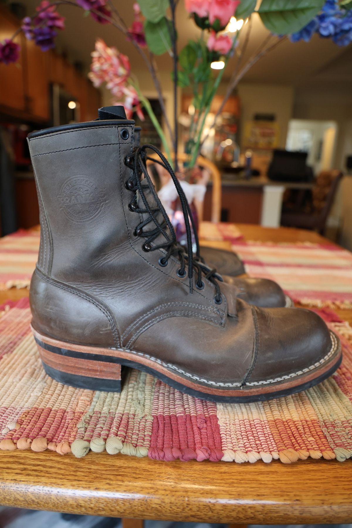 Photo by mfleeter on March 4, 2025 of the Frank's Boots Maxon in Horween Steel Predator.
