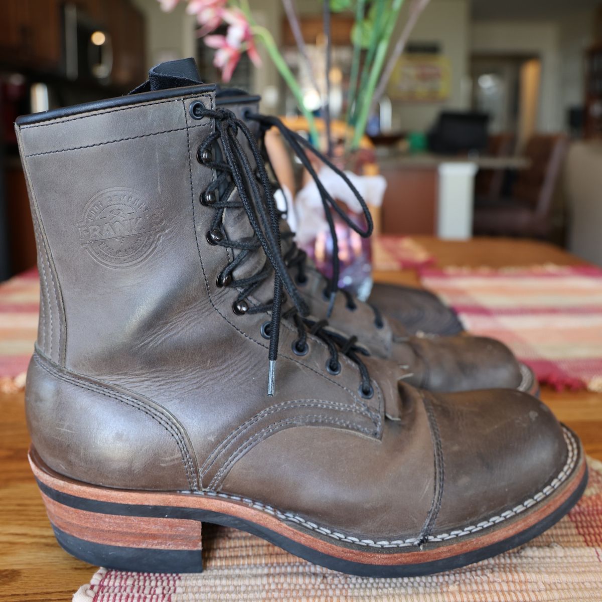 Photo by mfleeter on April 3, 2025 of the Frank's Boots Maxon in Horween Steel Predator.