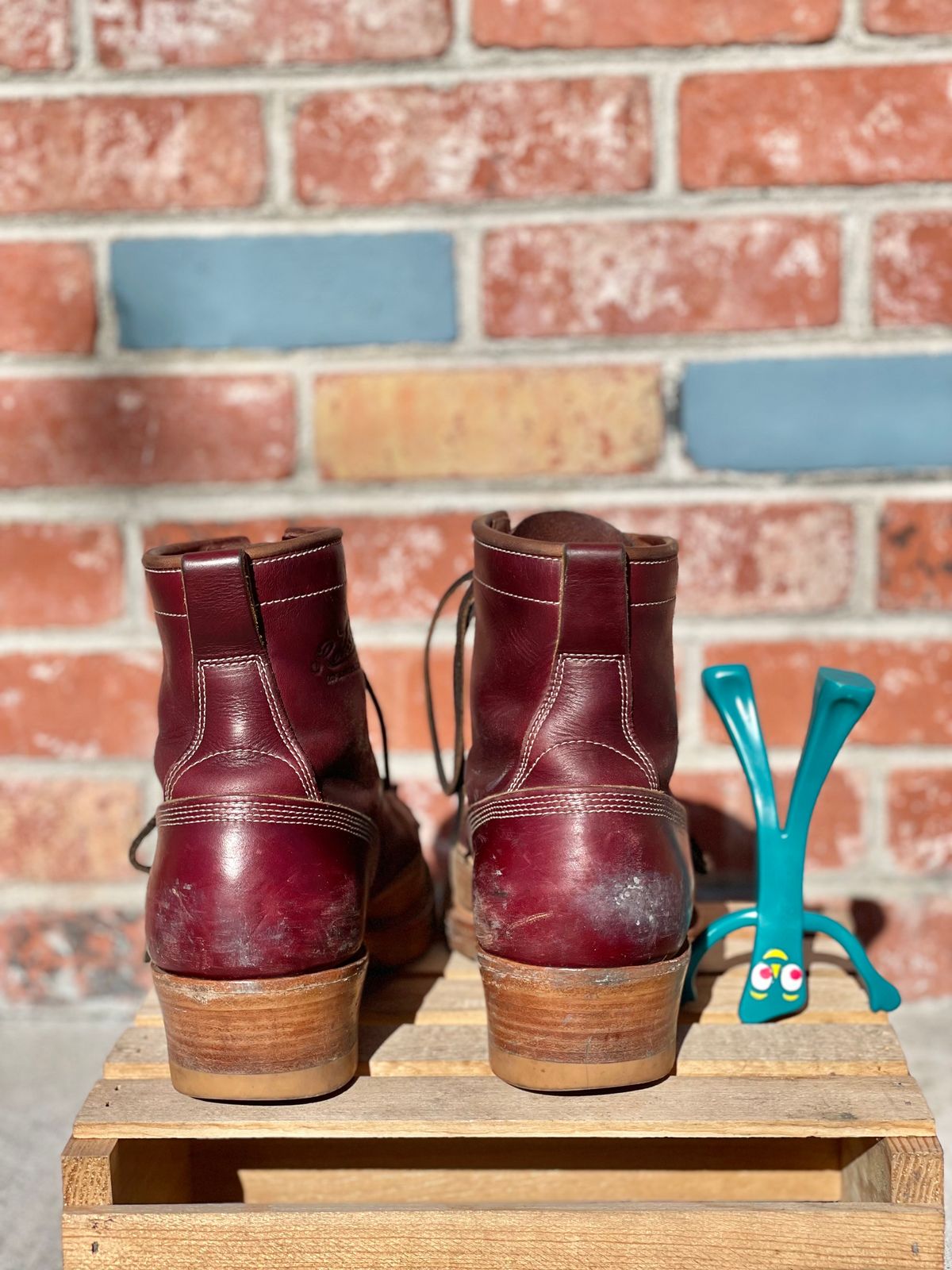 Photo by BootsetDaram on January 4, 2024 of the Role Club Lace To Toe A-2 Style in Horween Color 8 Chromexcel Horsehide & Unbuffed Horsehide.
