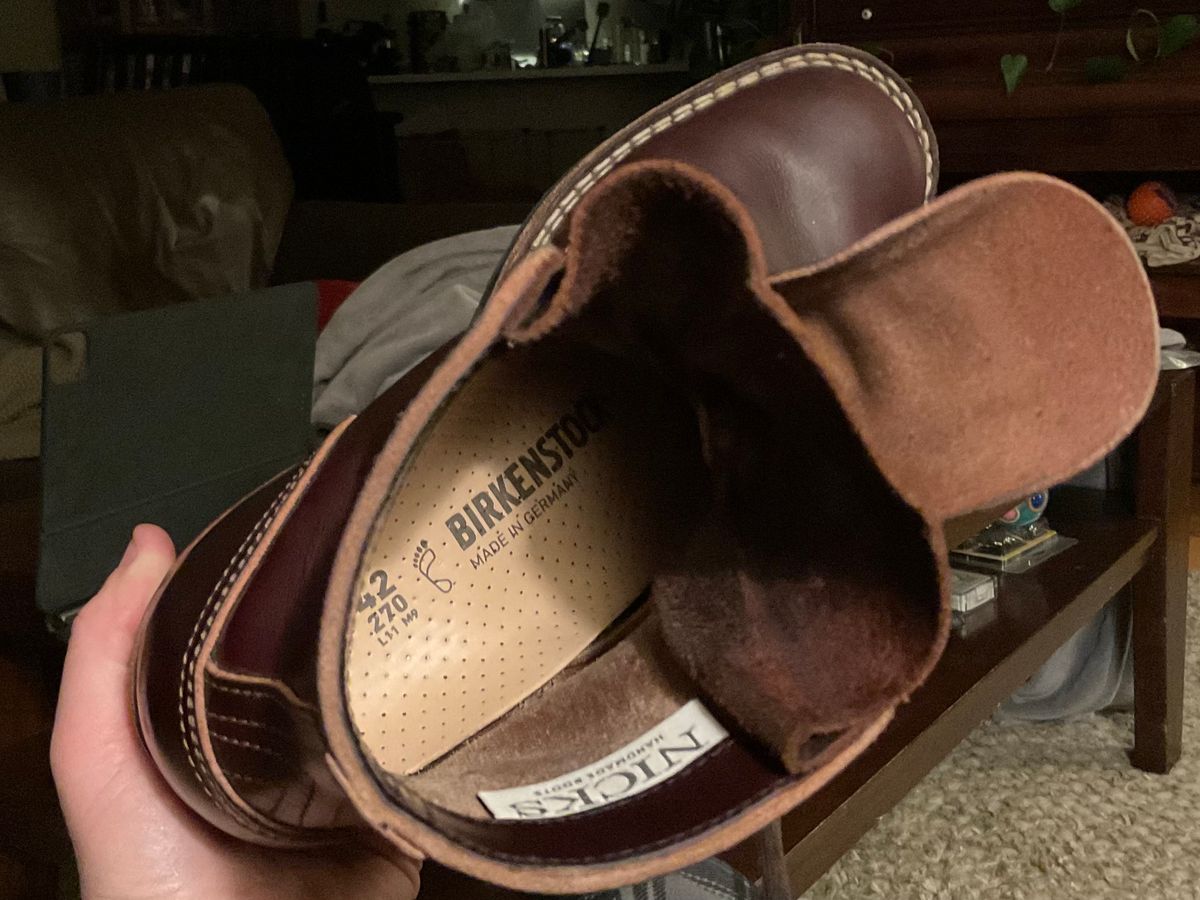 Photo by punkassjim on April 10, 2024 of the Nicks MTO in Wickett & Craig Burgundy Double Stuffed.