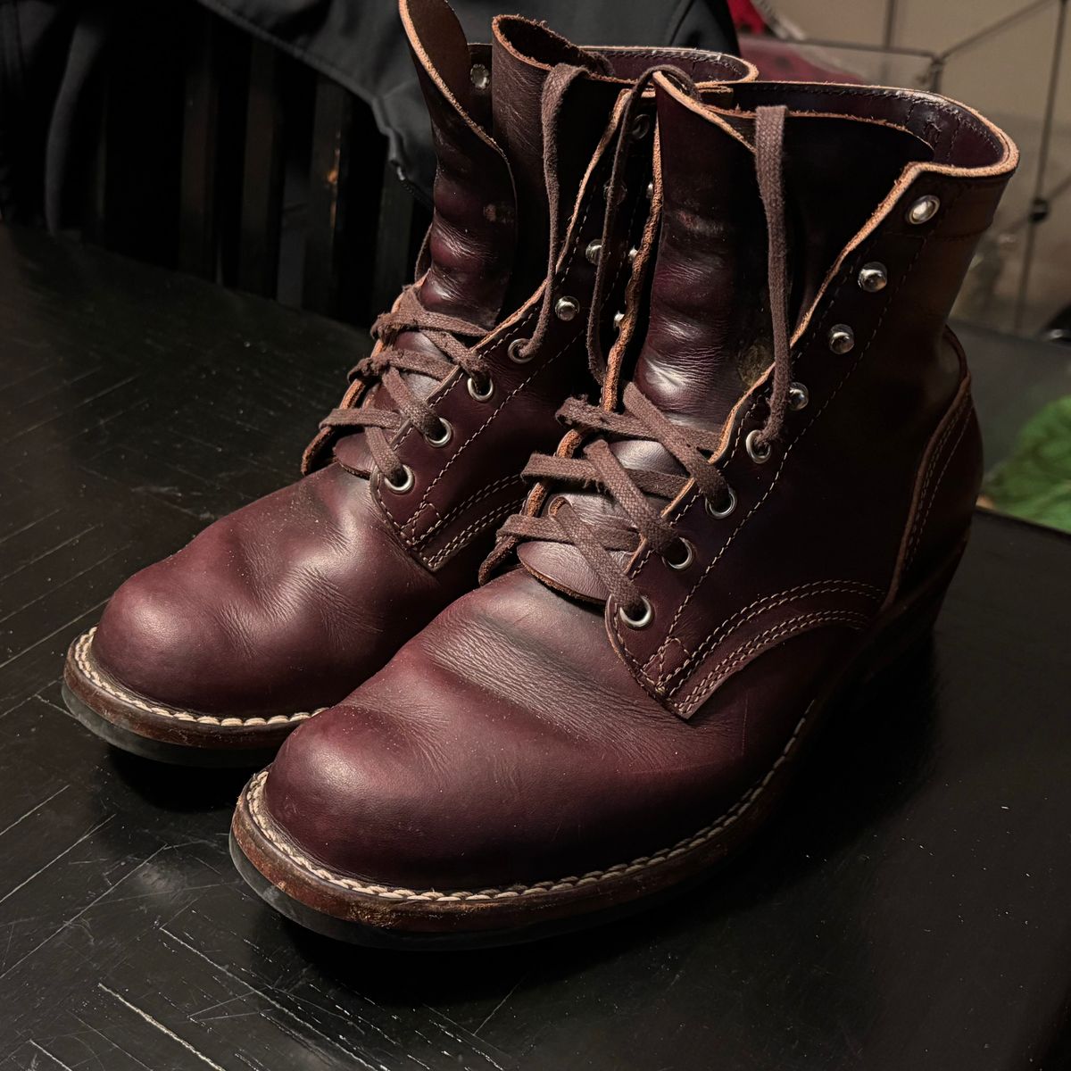 Photo by punkassjim on November 15, 2024 of the Nicks MTO in Wickett & Craig Burgundy Double Stuffed.