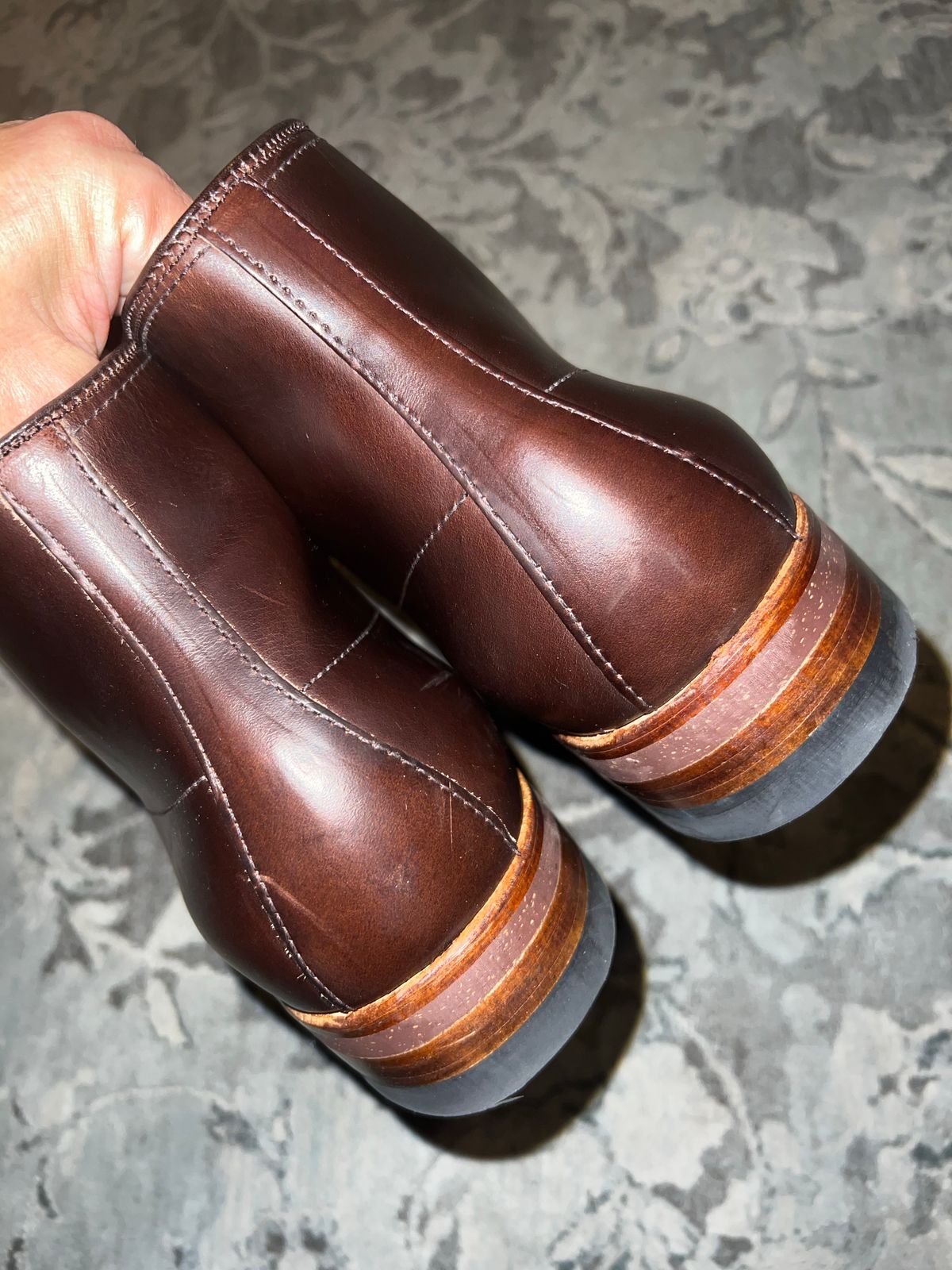 Photo by tayalejandro on November 5, 2022 of the Alden Indy Boot in Horween Brown Chromexcel.