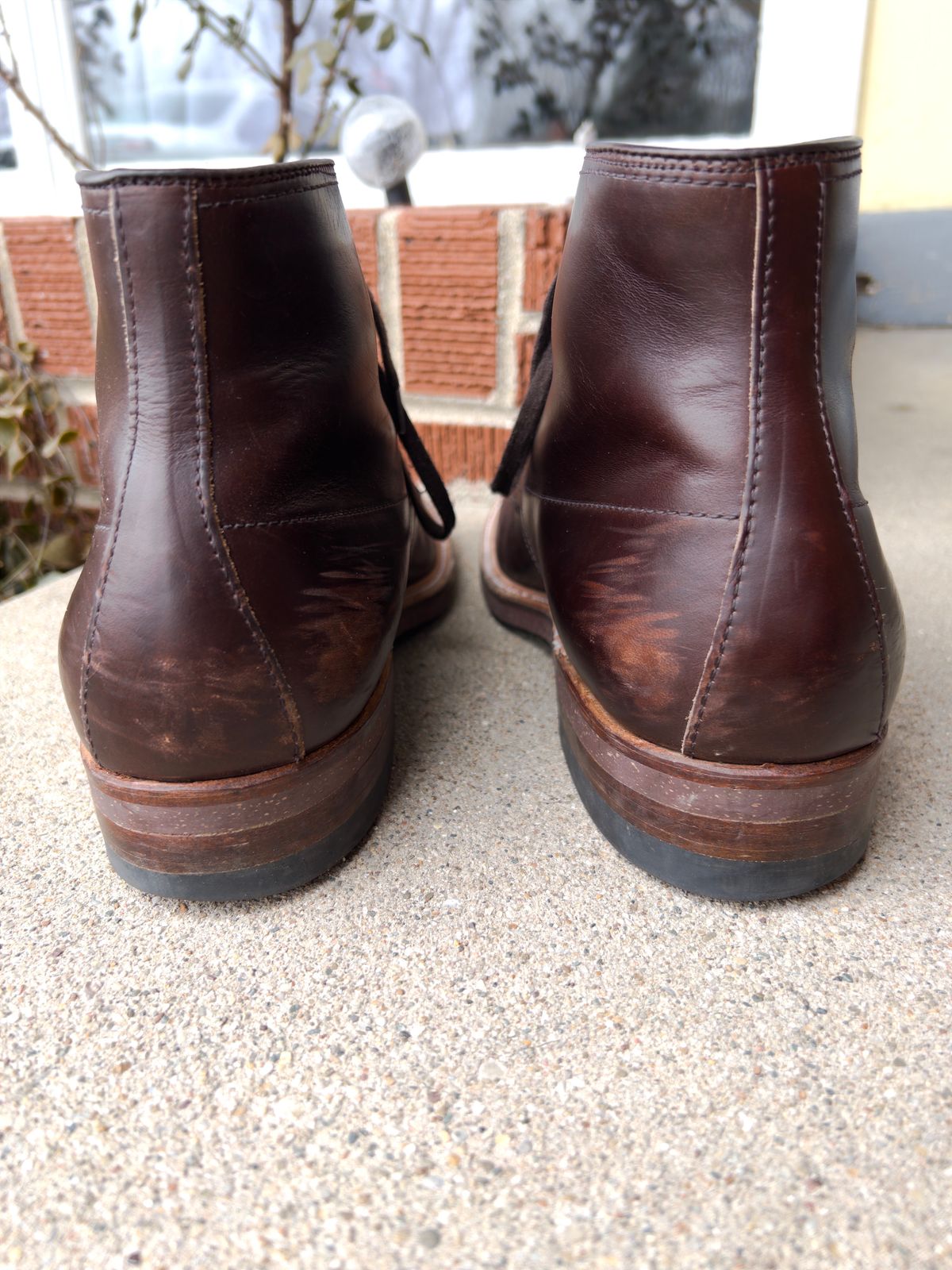 Photo by tayalejandro on January 2, 2023 of the Alden Indy Boot in Horween Brown Chromexcel.