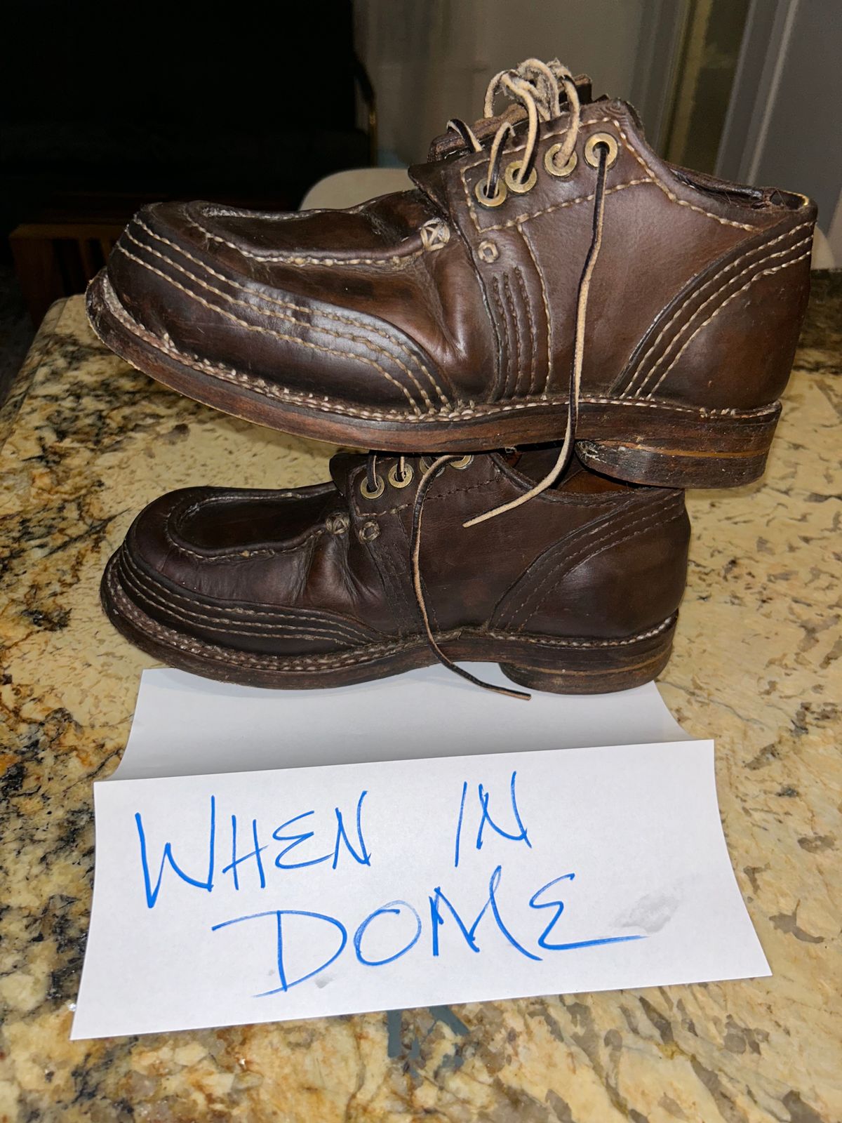 Photo by AdamGreenwell on November 3, 2024 of the 42 Original in 16 Ounce To 28 Ounce Leather On upper.