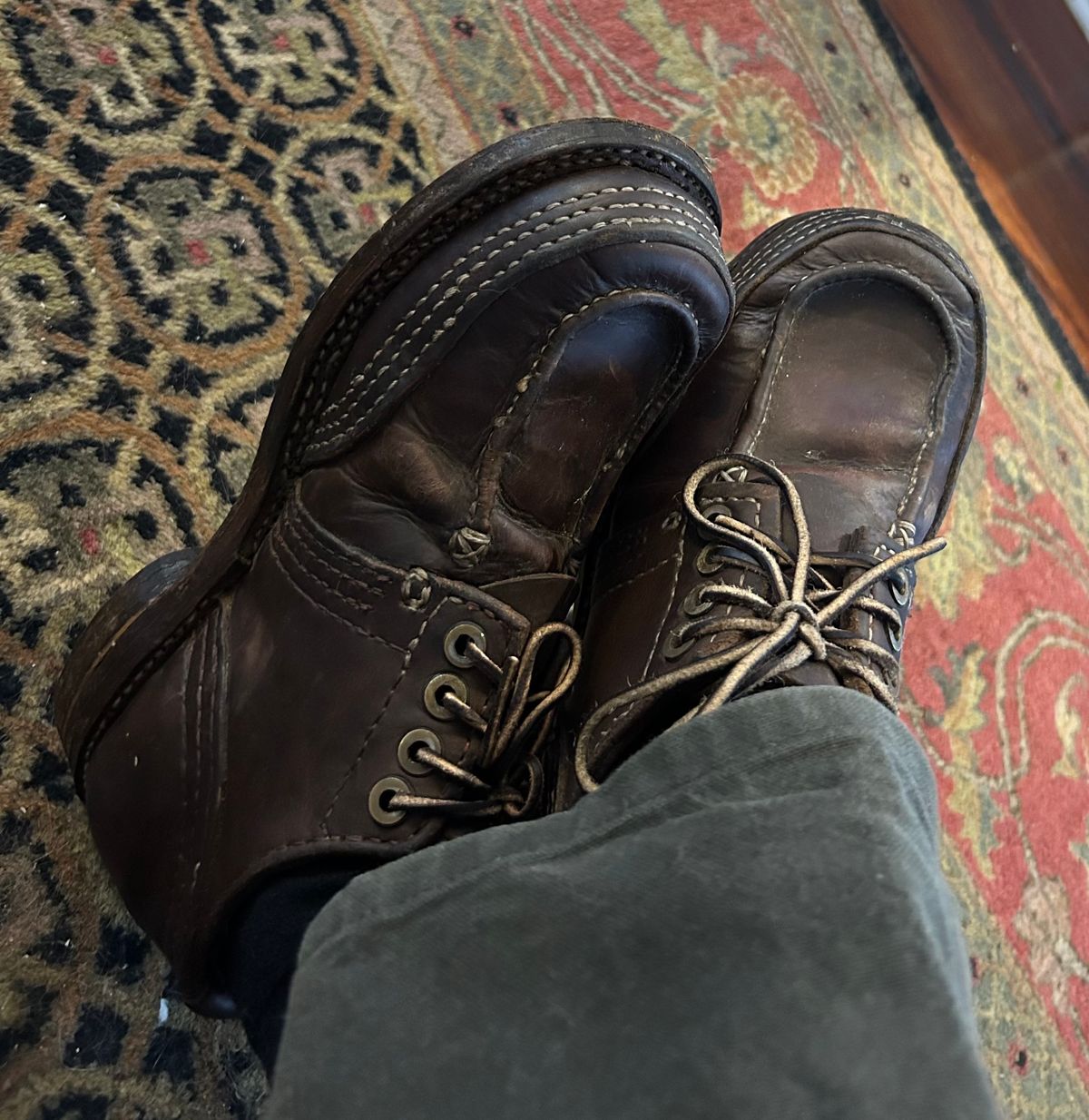 Photo by AdamGreenwell on November 6, 2024 of the 42 Original in 16 Ounce To 28 Ounce Leather On upper.