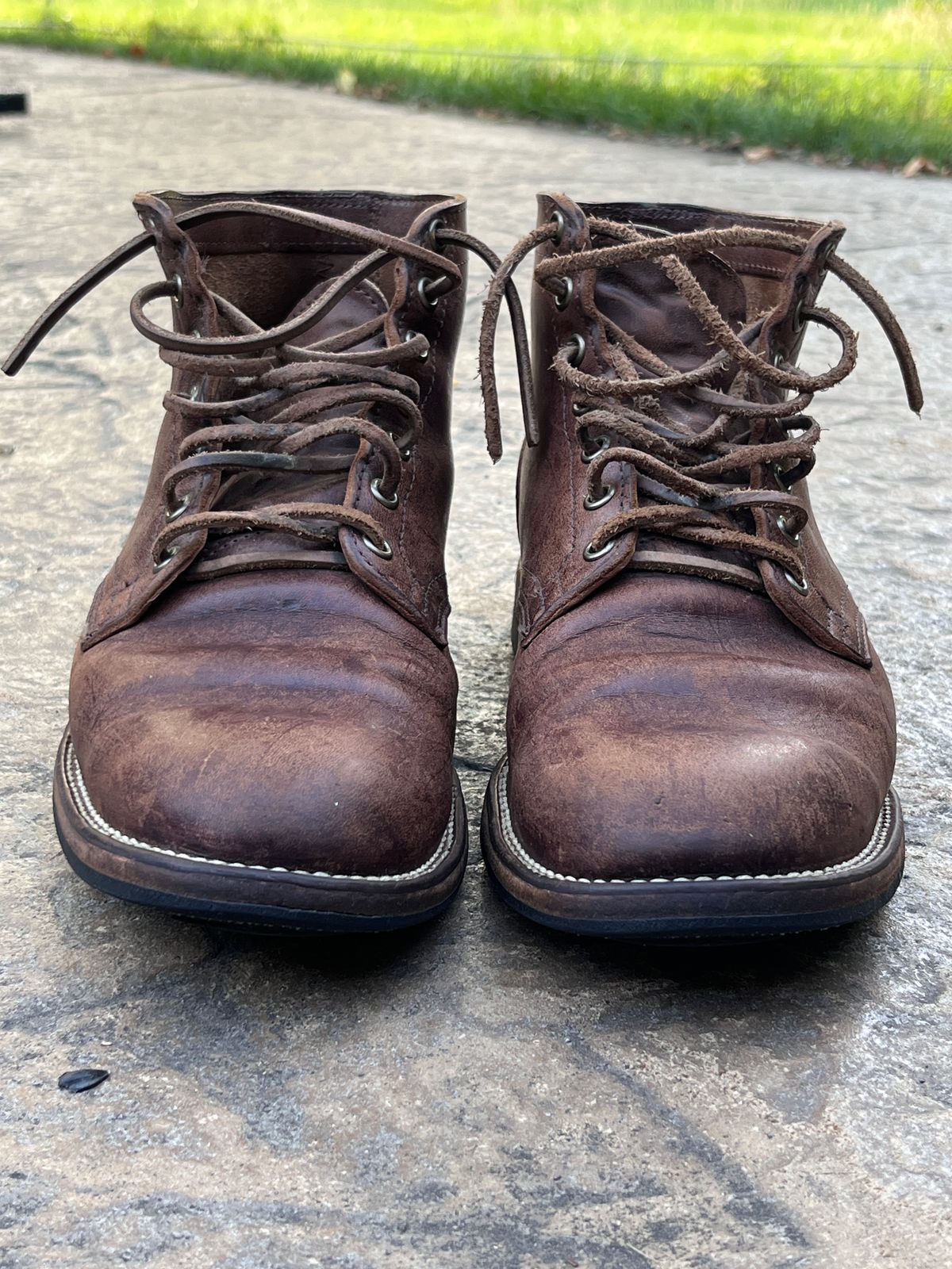 Photo by steverinde on July 3, 2025 of the Viberg Service Boot in Maryam Toscanello Horsebutt.