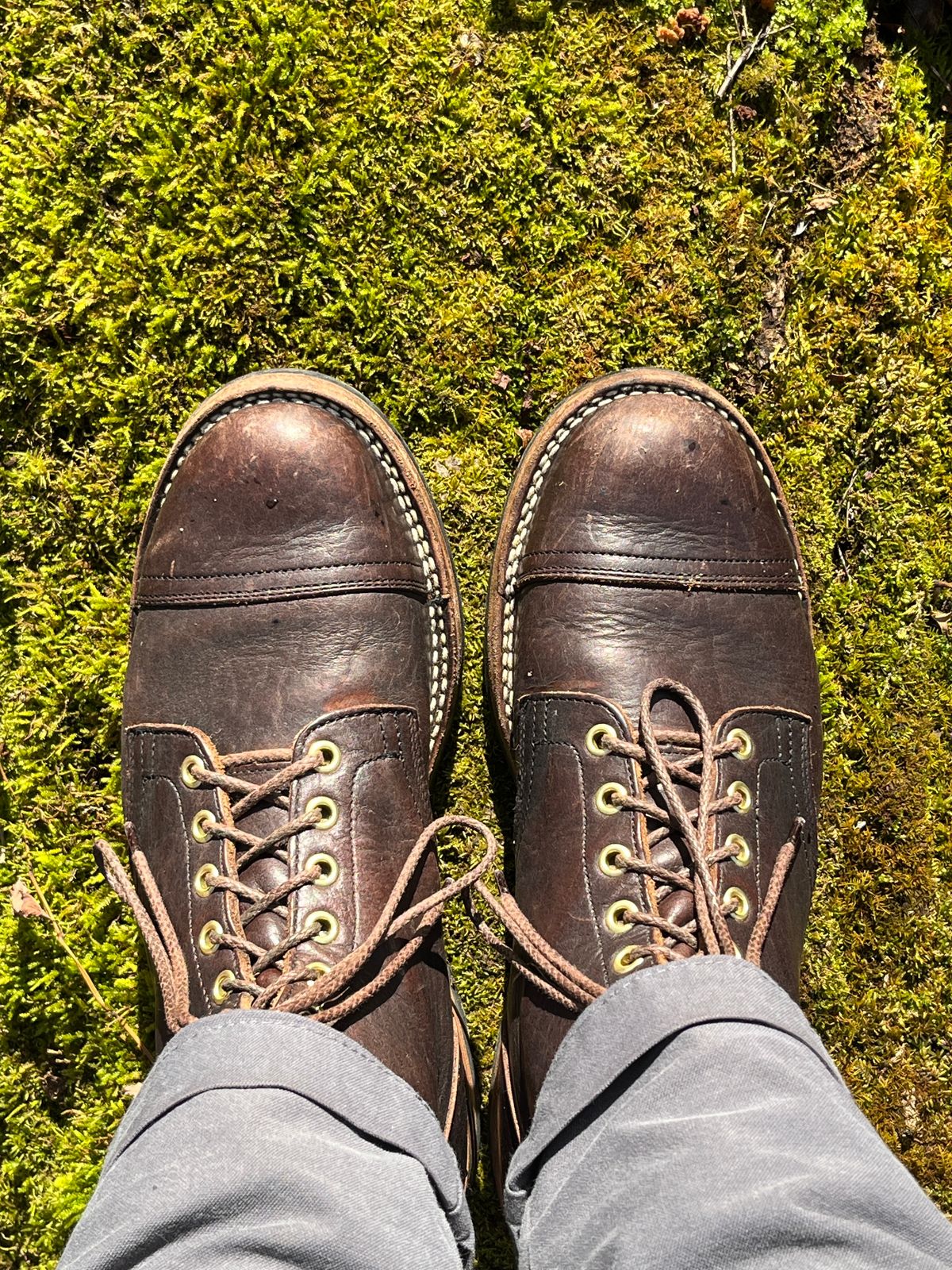 Photo by steverinde on November 22, 2025 of the Viberg Service Boot PCT in Horween Natural Bison.