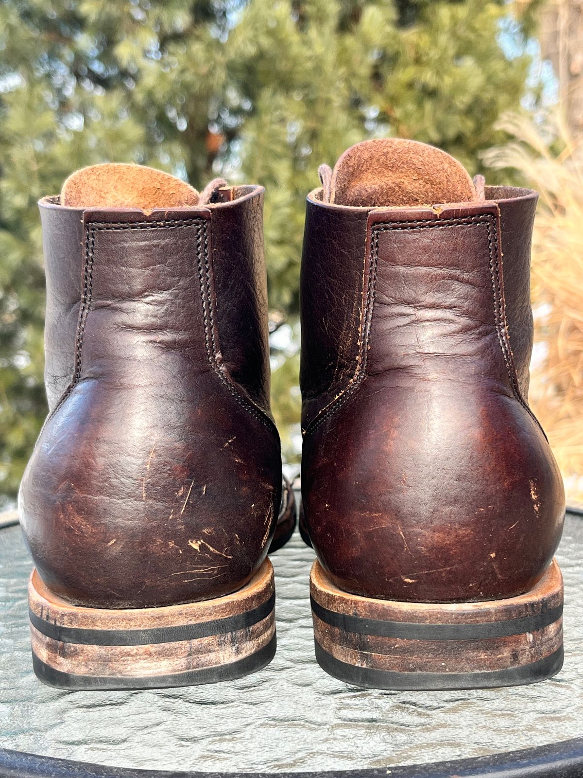 Photo by steverinde on March 2, 2026 of the Viberg Service Boot PCT in Horween Natural Bison.