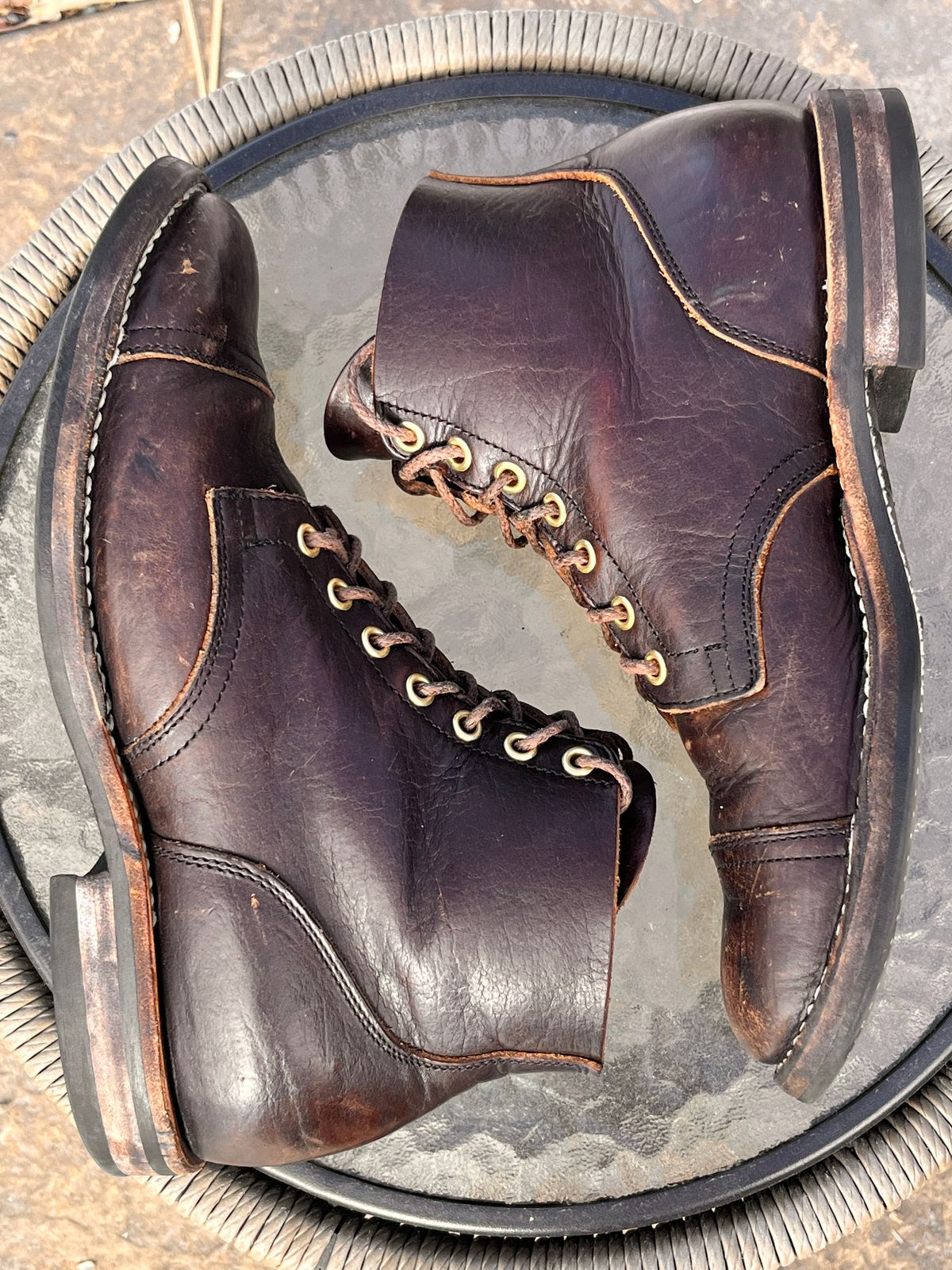 Photo by steverinde on March 2, 2026 of the Viberg Service Boot PCT in Horween Natural Bison.