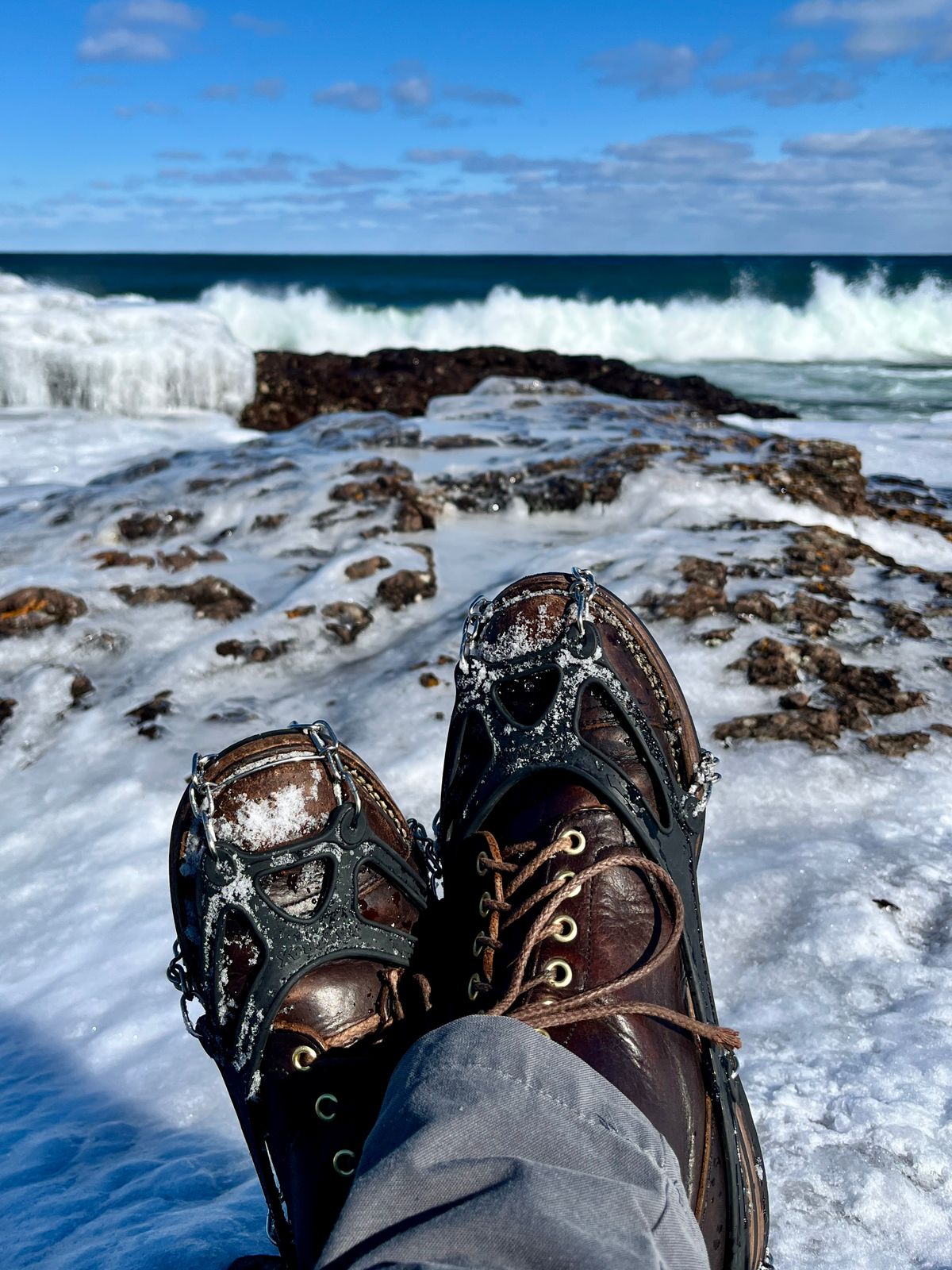 Photo by steverinde on March 17, 2026 of the Viberg Service Boot PCT in Horween Natural Bison.