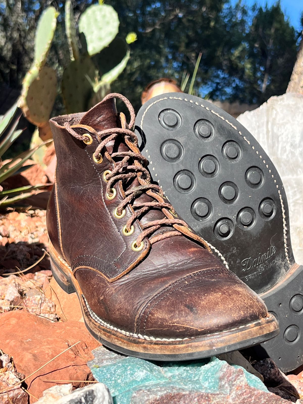 Photo by steverinde on April 5, 2026 of the Viberg Service Boot PCT in Horween Natural Bison.