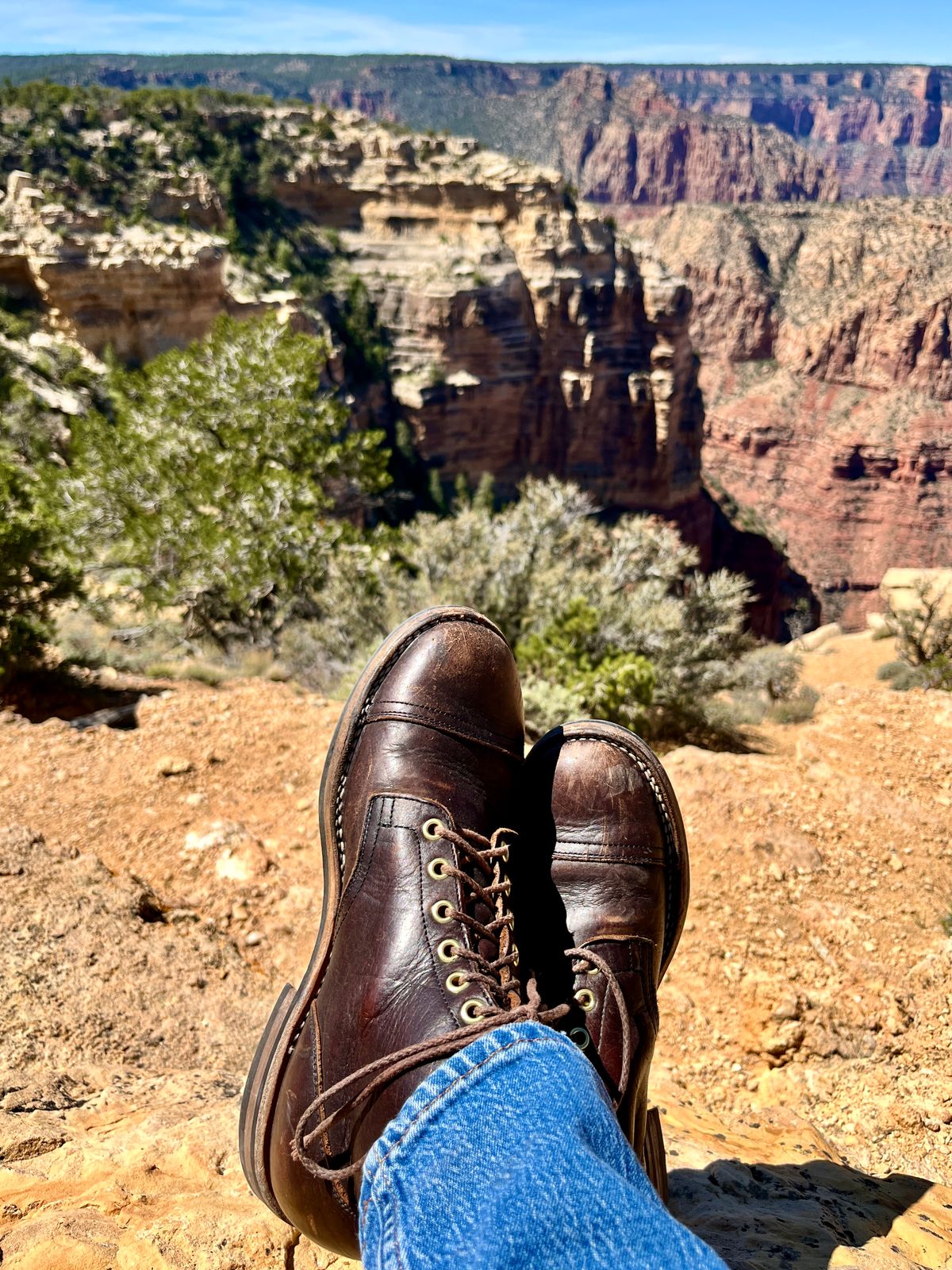 Photo by steverinde on April 9, 2026 of the Viberg Service Boot PCT in Horween Natural Bison.