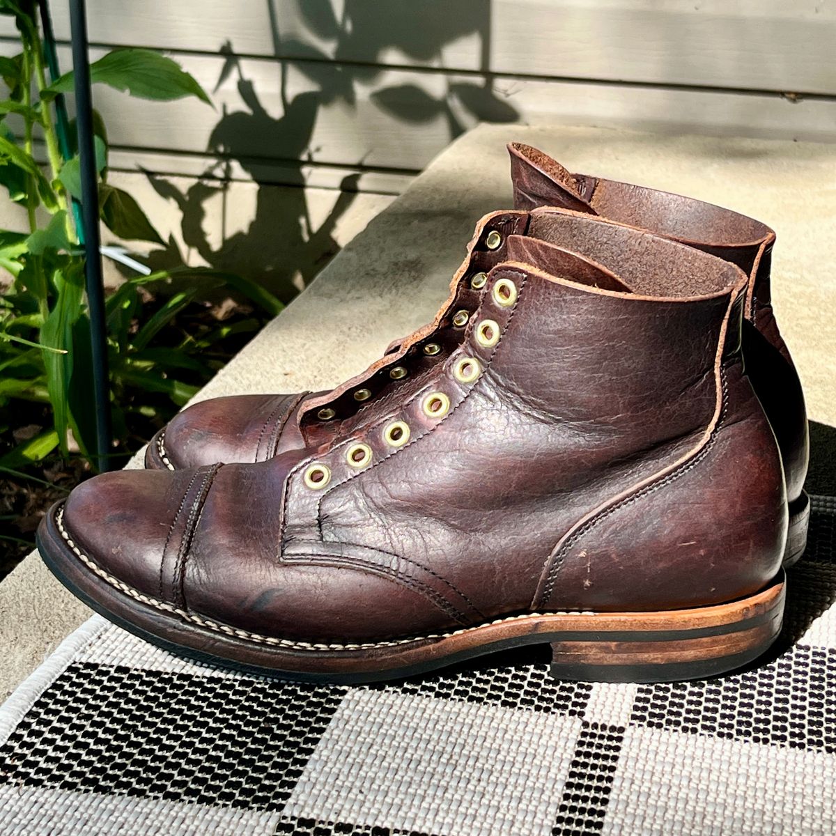 Photo by steverinde on July 6, 2026 of the Viberg Service Boot PCT in Horween Natural Bison.
