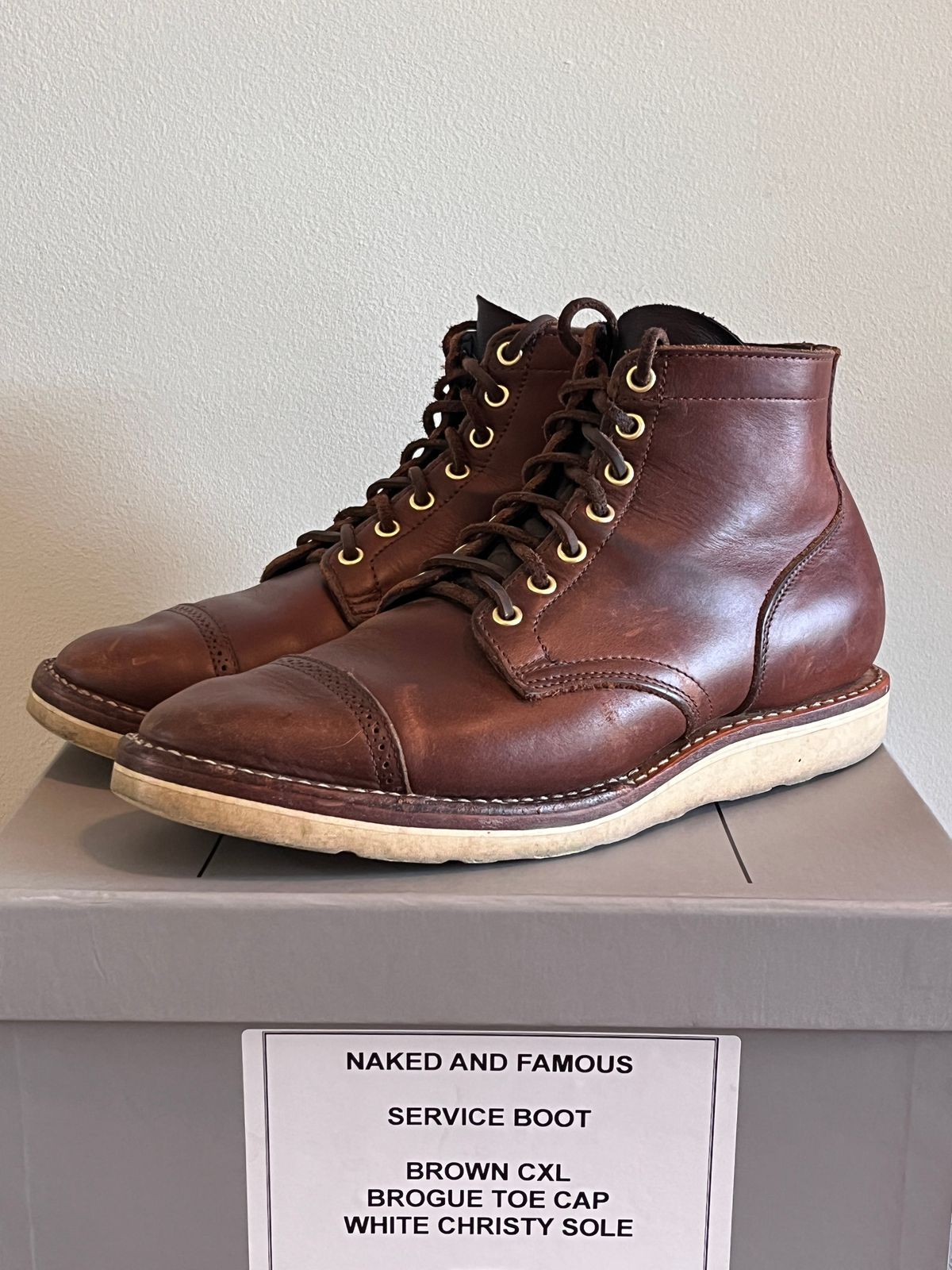 Photo by steverinde on September 22, 2025 of the Viberg Service Boot BCT in Horween Brown Chromexcel.