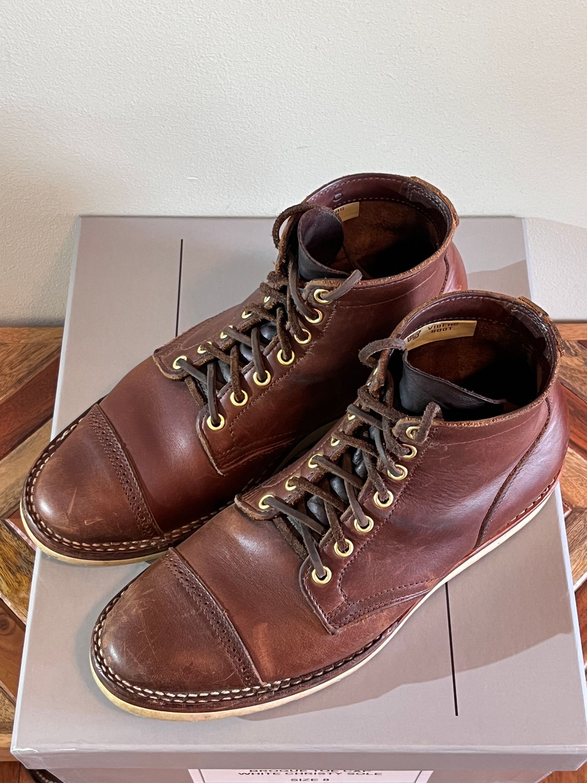 Photo by steverinde on September 22, 2025 of the Viberg Service Boot BCT in Horween Brown Chromexcel.
