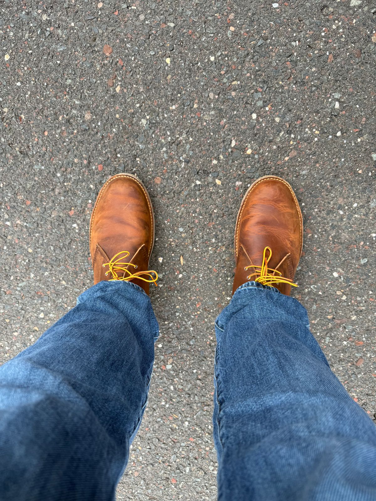 Photo by Timm on October 15, 2025 of the Red Wing Weekender Chukka in Red Wing Copper Rough And Tough.