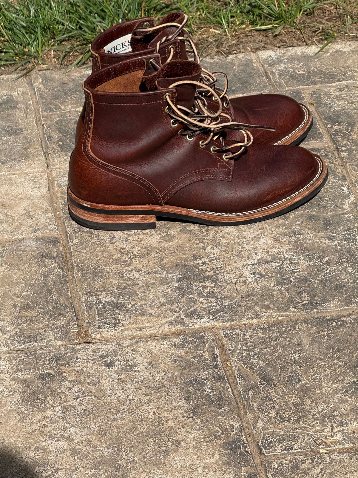 Photo by Timm on September 27, 2025 of the Nicks Lace Up Heritage in Nicks Italian Brown Cypress.