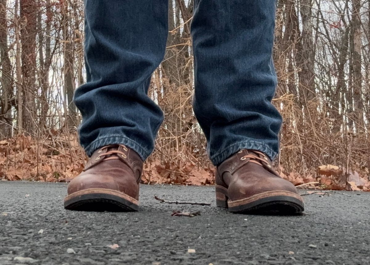 Photo by Timm on December 24, 2025 of the Nicks Lace Up Heritage in Nicks Italian Brown Cypress.