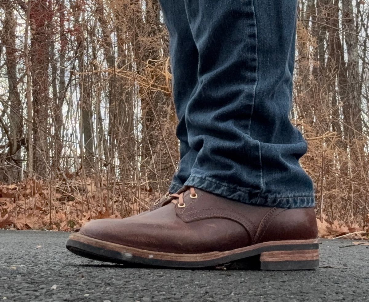 Photo by Timm on December 24, 2025 of the Nicks Lace Up Heritage in Nicks Italian Brown Cypress.