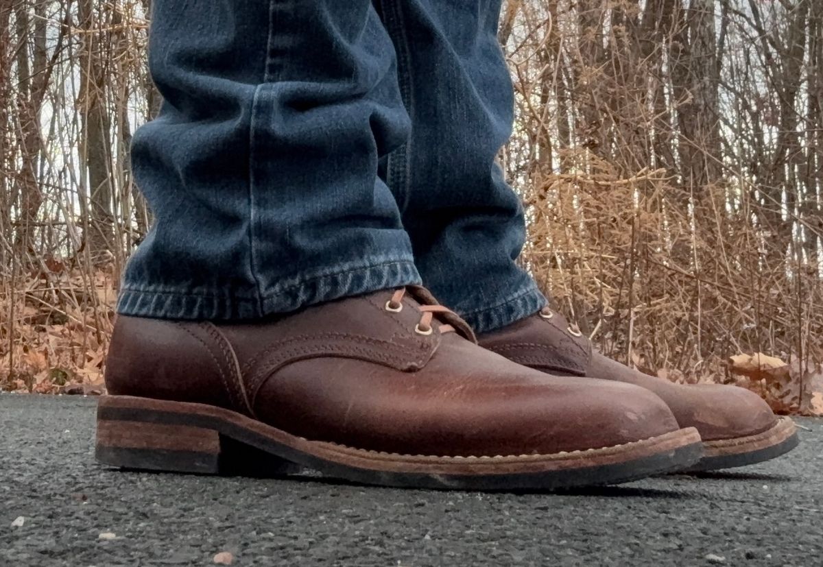 Photo by Timm on December 24, 2025 of the Nicks Lace Up Heritage in Nicks Italian Brown Cypress.