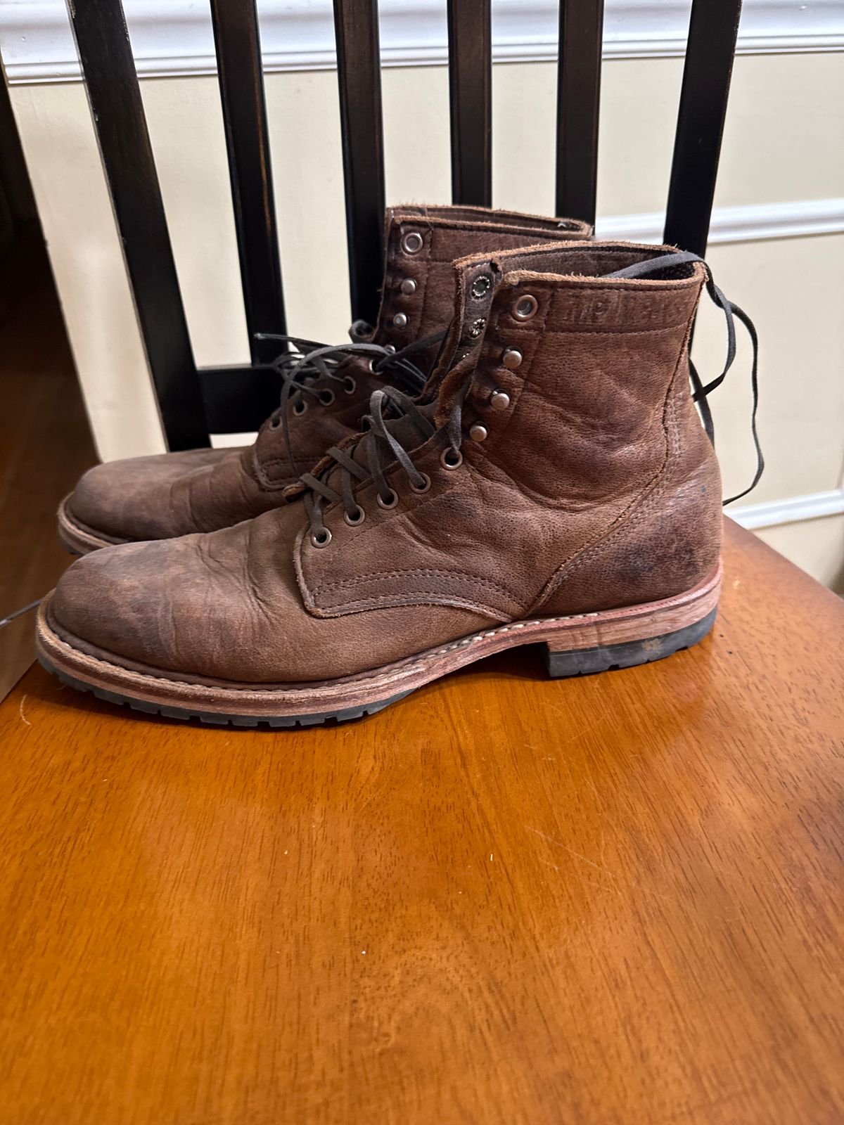 Photo by Timm on September 2, 2025 of the White's MP-Sherman Plain Toe in Urban Brown Naked Kudu.