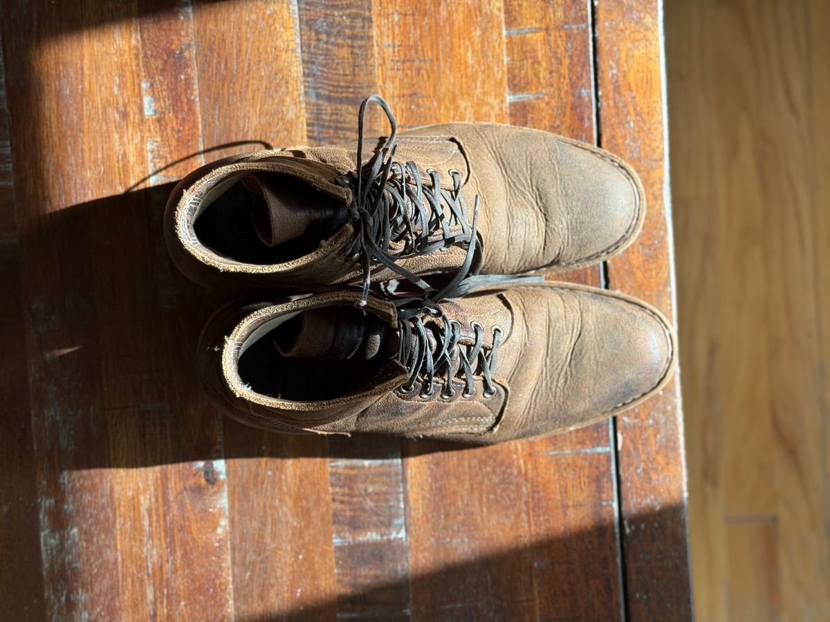 Photo by Timm on November 16, 2025 of the White's MP-Sherman Plain Toe in Urban Brown Naked Kudu.