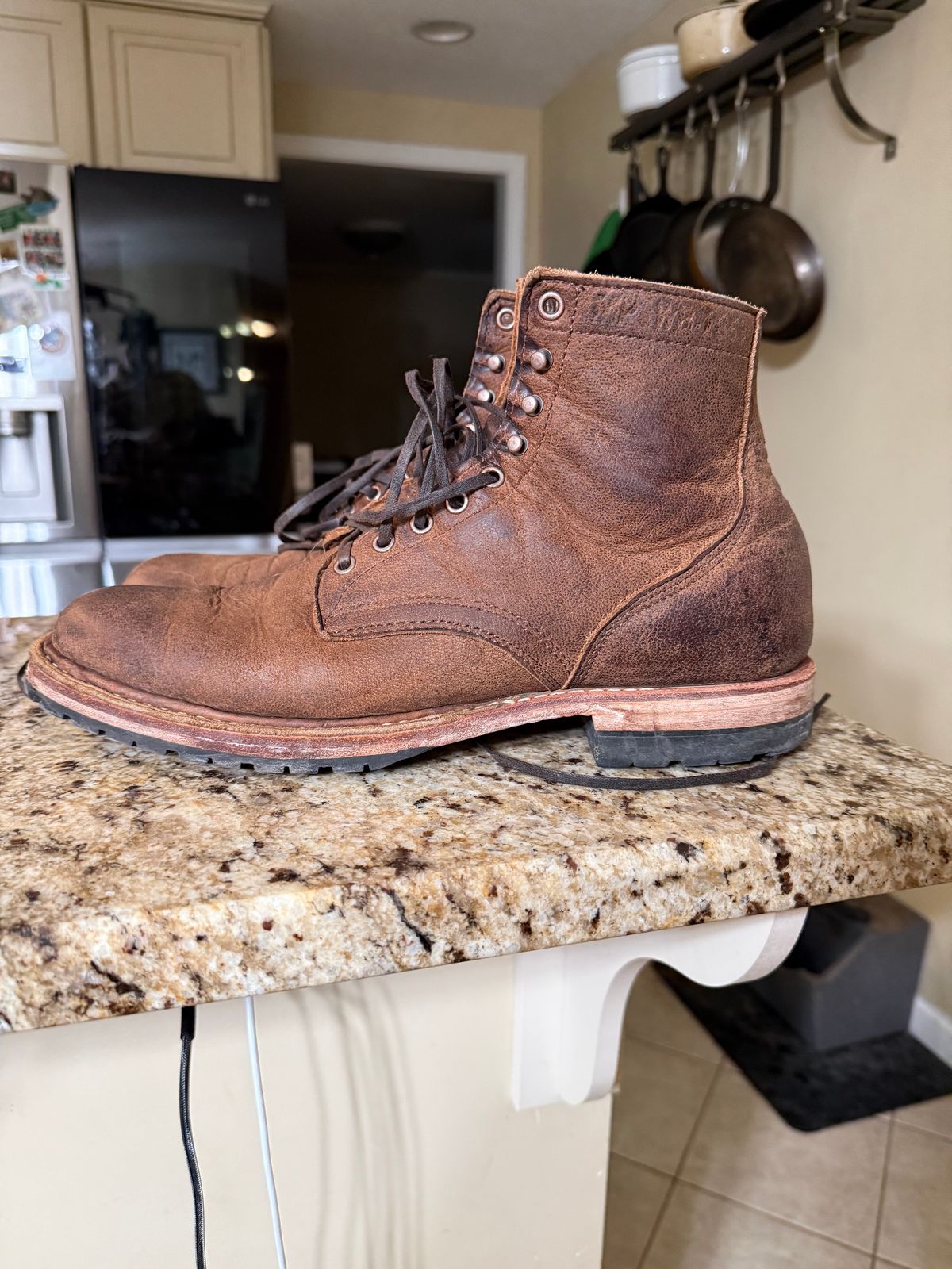 Photo by Timm on January 23, 2026 of the White's MP-Sherman Plain Toe in Urban Brown Naked Kudu.