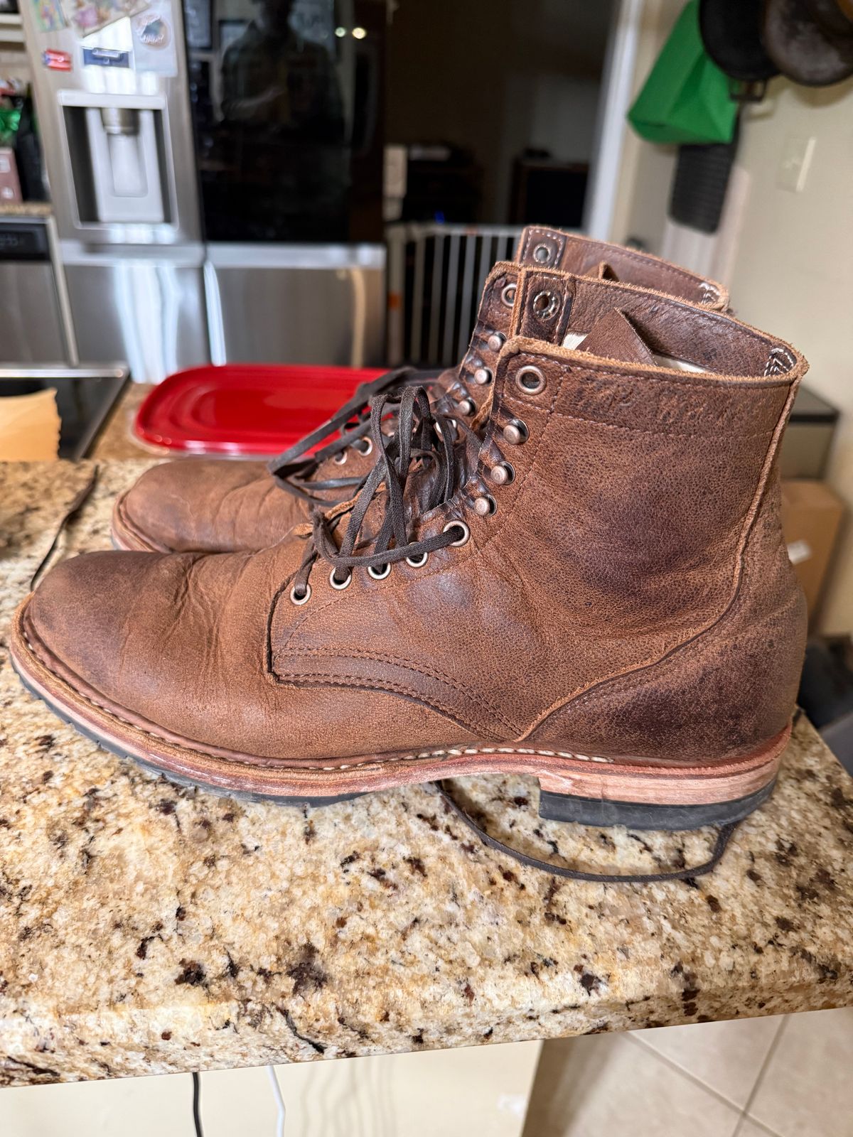 Photo by Timm on January 23, 2026 of the White's MP-Sherman Plain Toe in Urban Brown Naked Kudu.