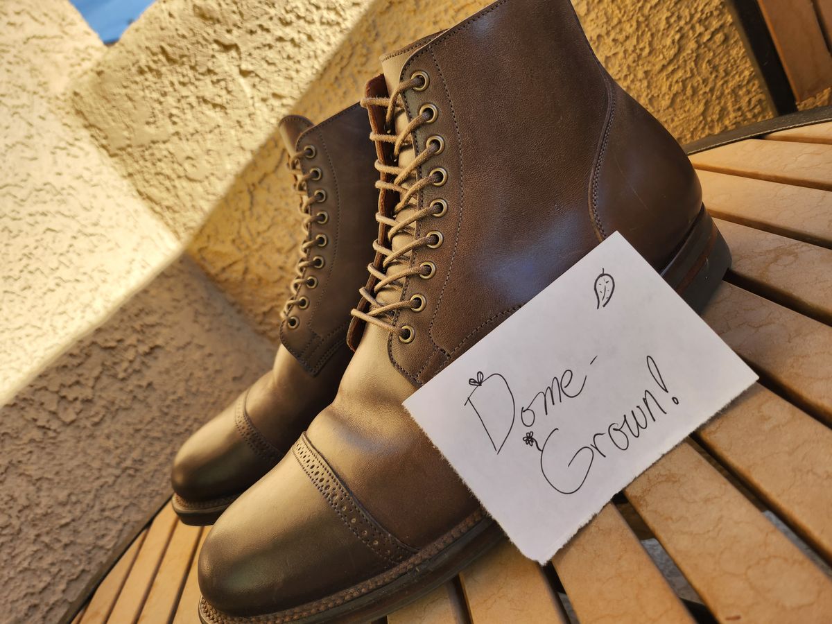 Photo by celebrate333 on November 5, 2023 of the Viberg Service Boot BCT in Maryam T. Moro Horsebutt.