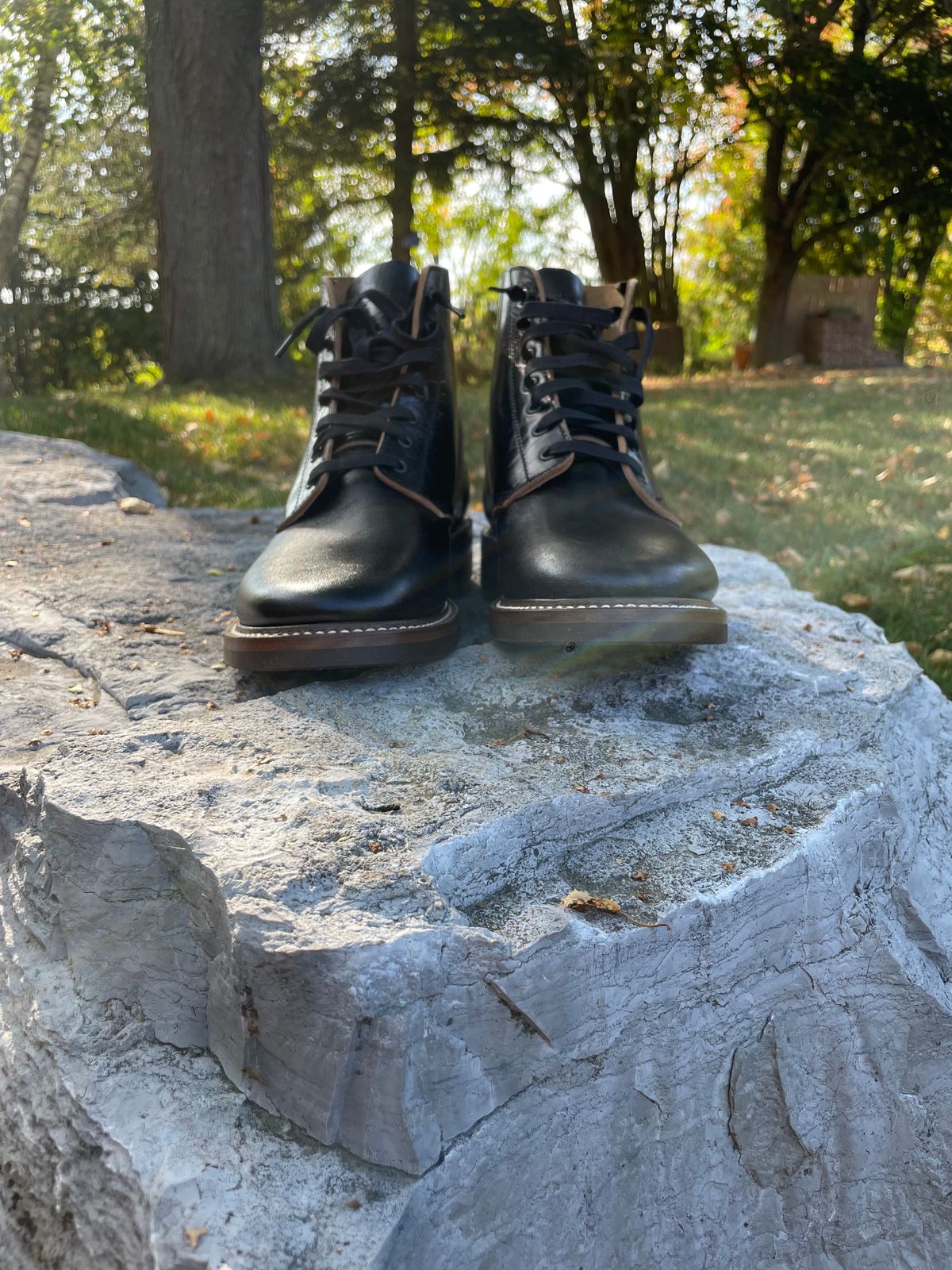 Photo by jeffa on October 1, 2023 of the John Lofgren M-43 Service Shoes in Shinki Black Teacore Horsebutt.