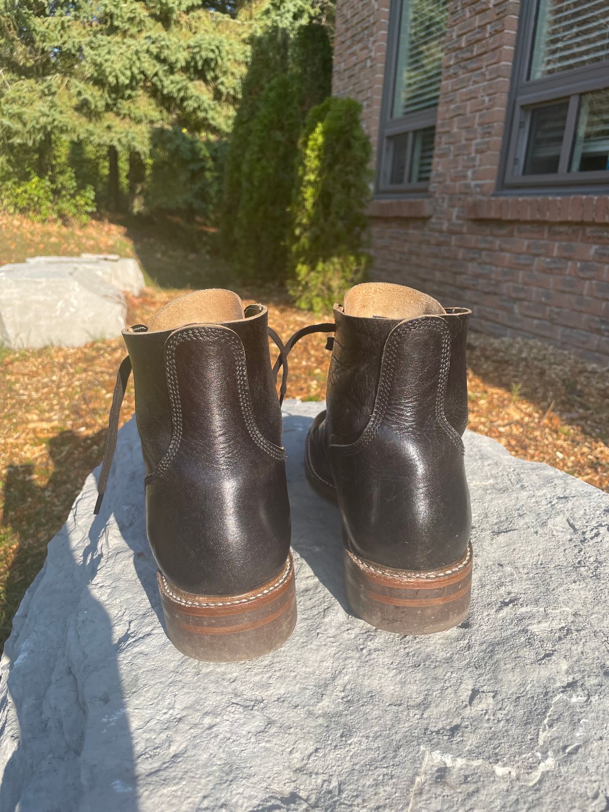 Photo by jeffa on November 4, 2023 of the John Lofgren M-43 Service Shoes in Shinki Black Teacore Horsebutt.