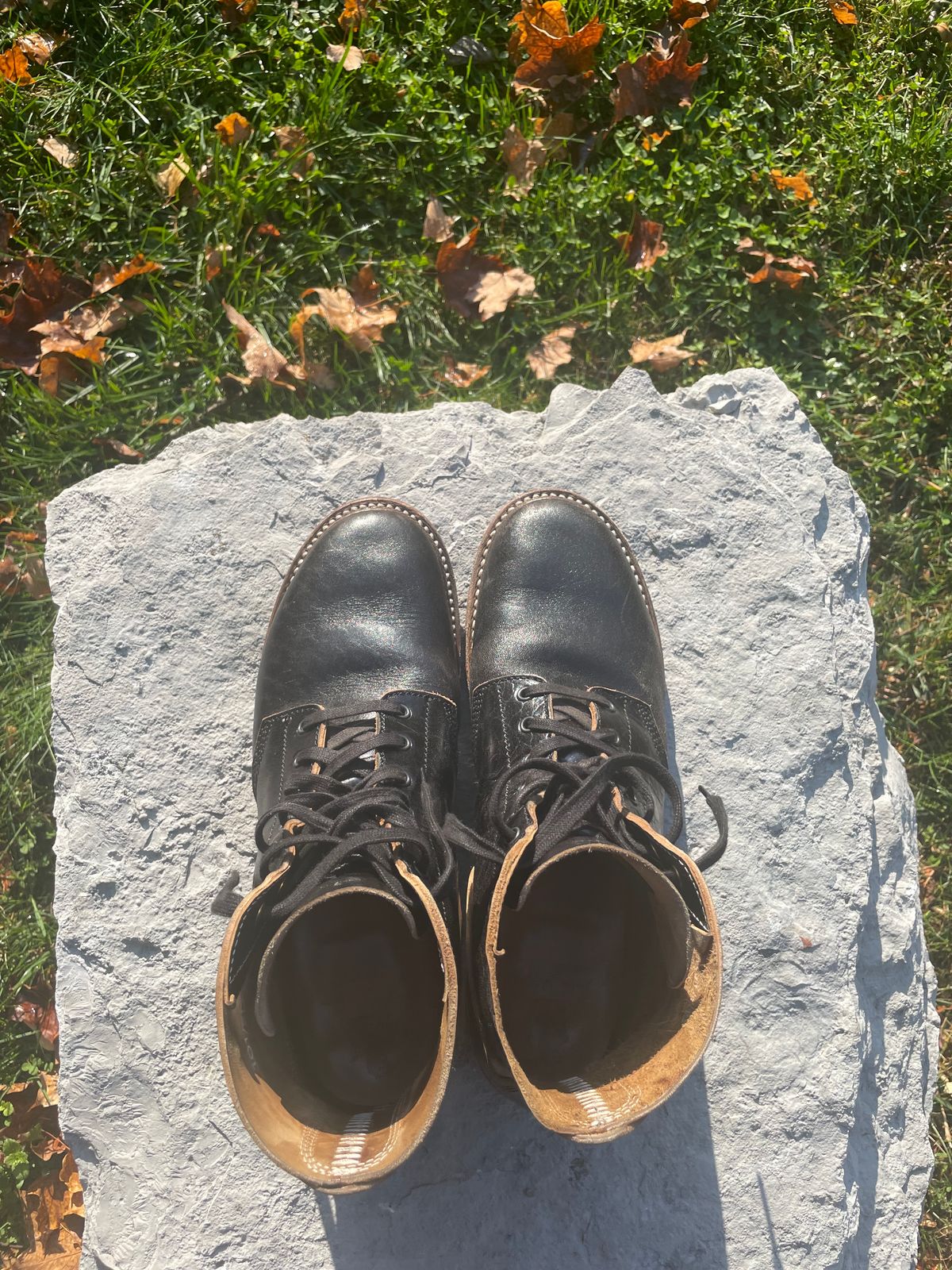 Photo by jeffa on November 4, 2023 of the John Lofgren M-43 Service Shoes in Shinki Black Teacore Horsebutt.