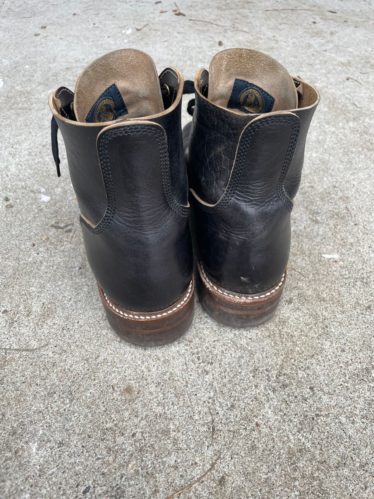 Photo by jeffa on January 5, 2024 of the John Lofgren M-43 Service Shoes in Shinki Black Teacore Horsebutt.