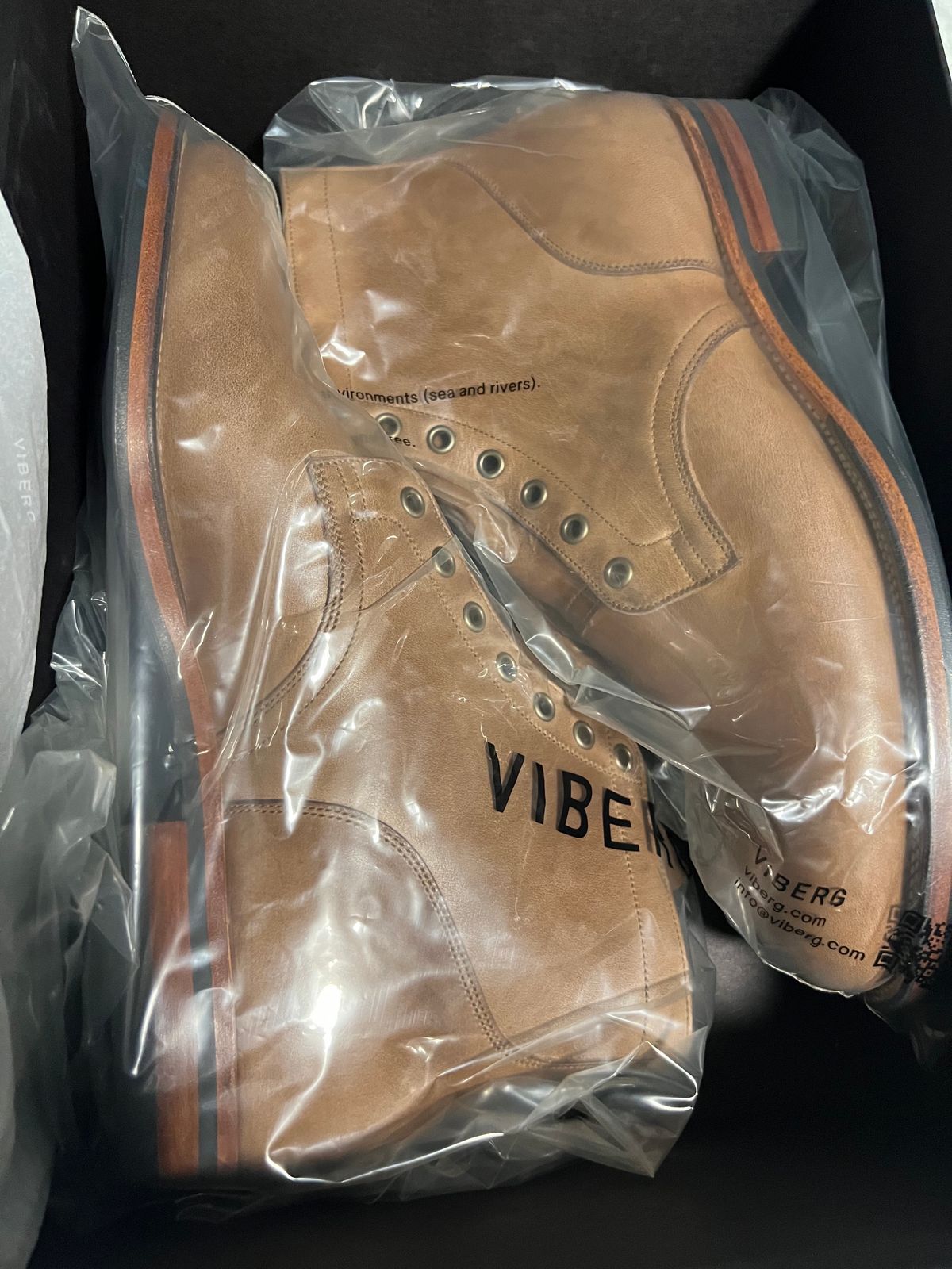 Photo by Rob on September 17, 2023 of the Viberg Service Boot in Horween Natural Chromexcel.