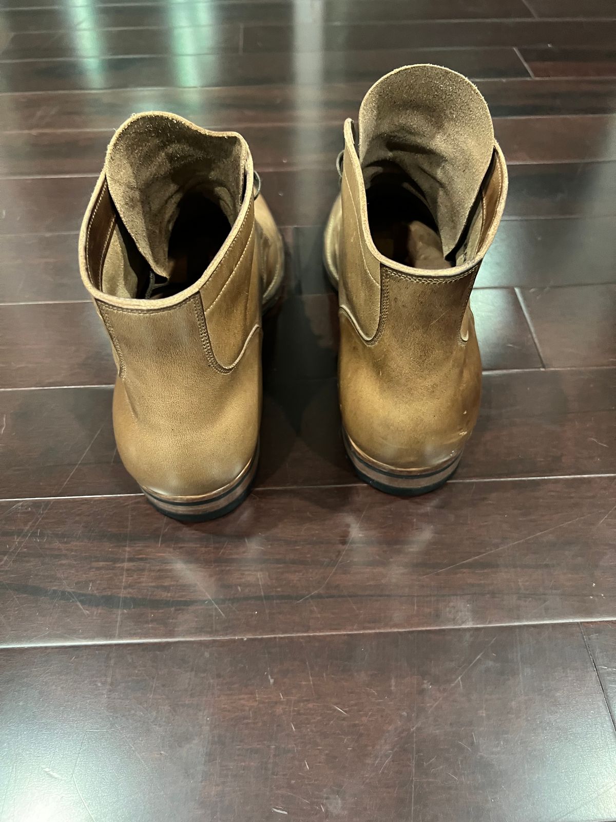 Photo by Rob on October 8, 2023 of the Viberg Service Boot in Horween Natural Chromexcel.