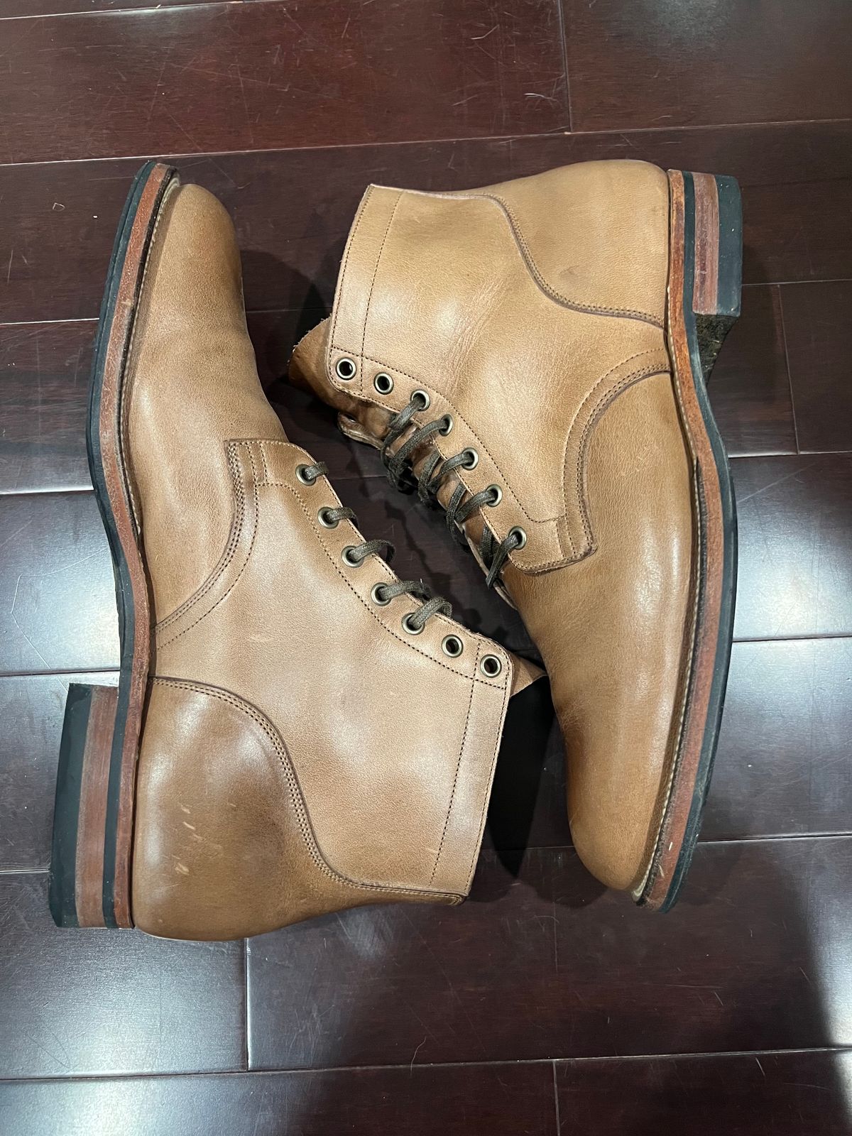 Photo by Rob on October 8, 2023 of the Viberg Service Boot in Horween Natural Chromexcel.